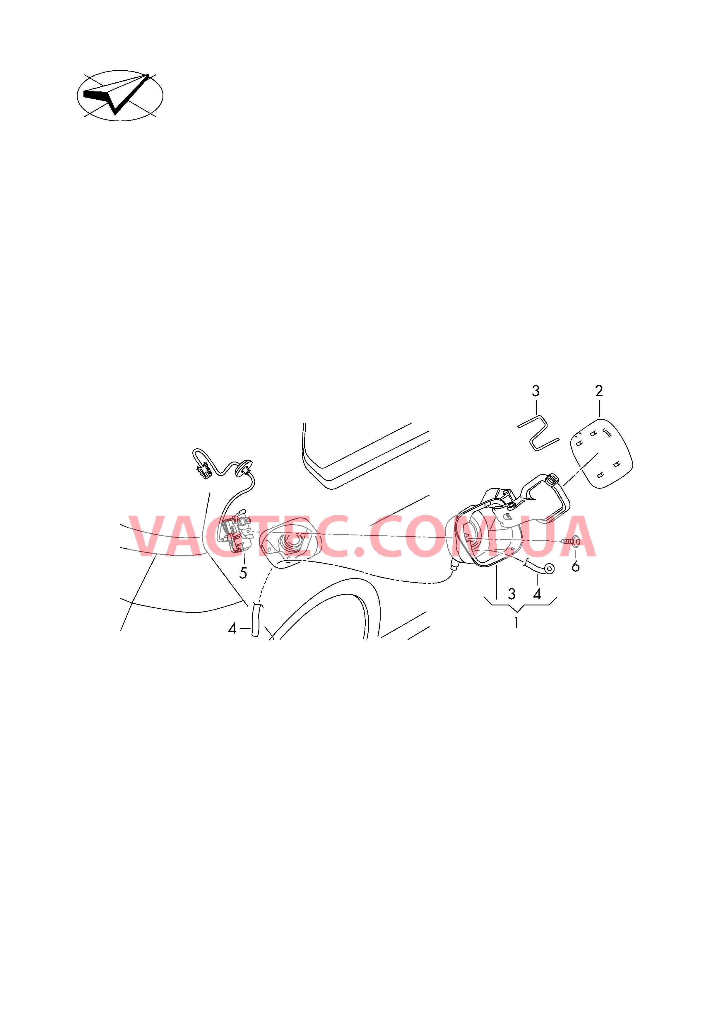 Крышка заливной горловины бака с серьгой  для VOLKSWAGEN GOLF 2017
