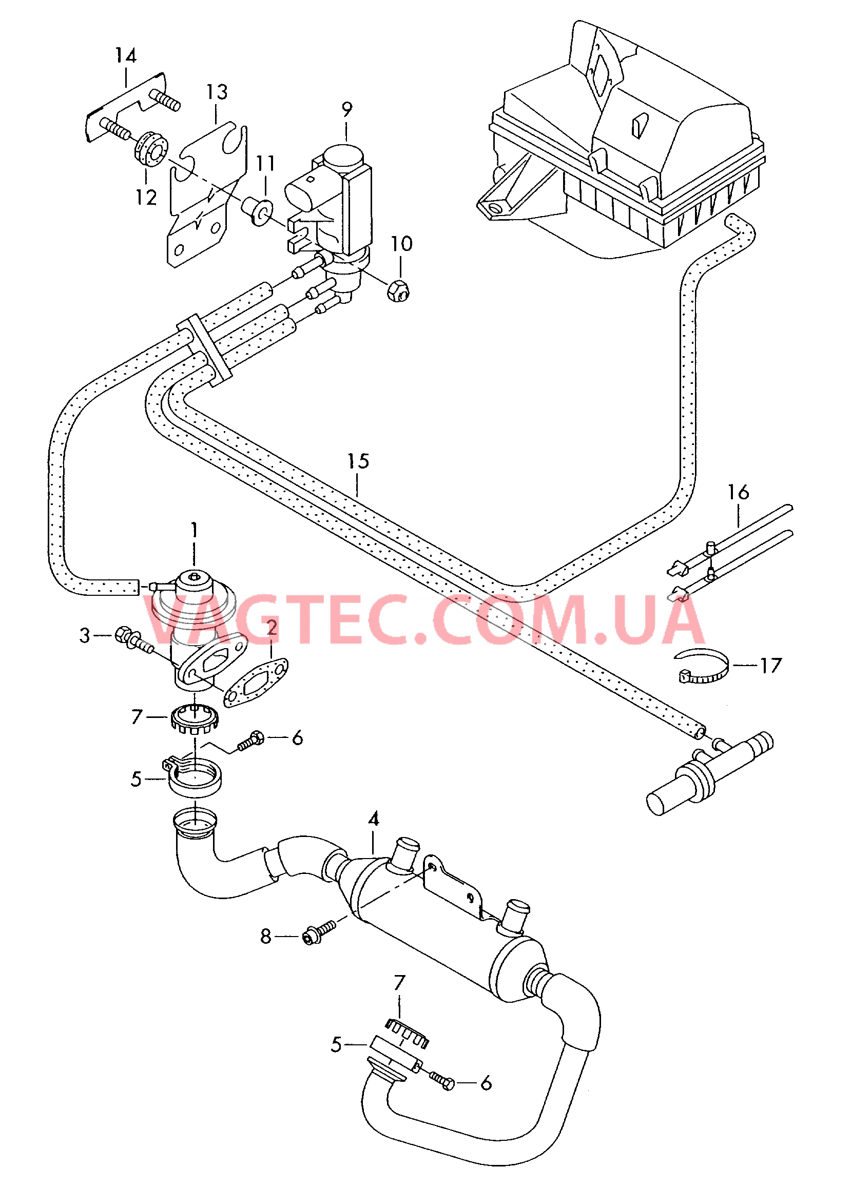 Рециркуляция ОГ  для VOLKSWAGEN GOLF 2009-1