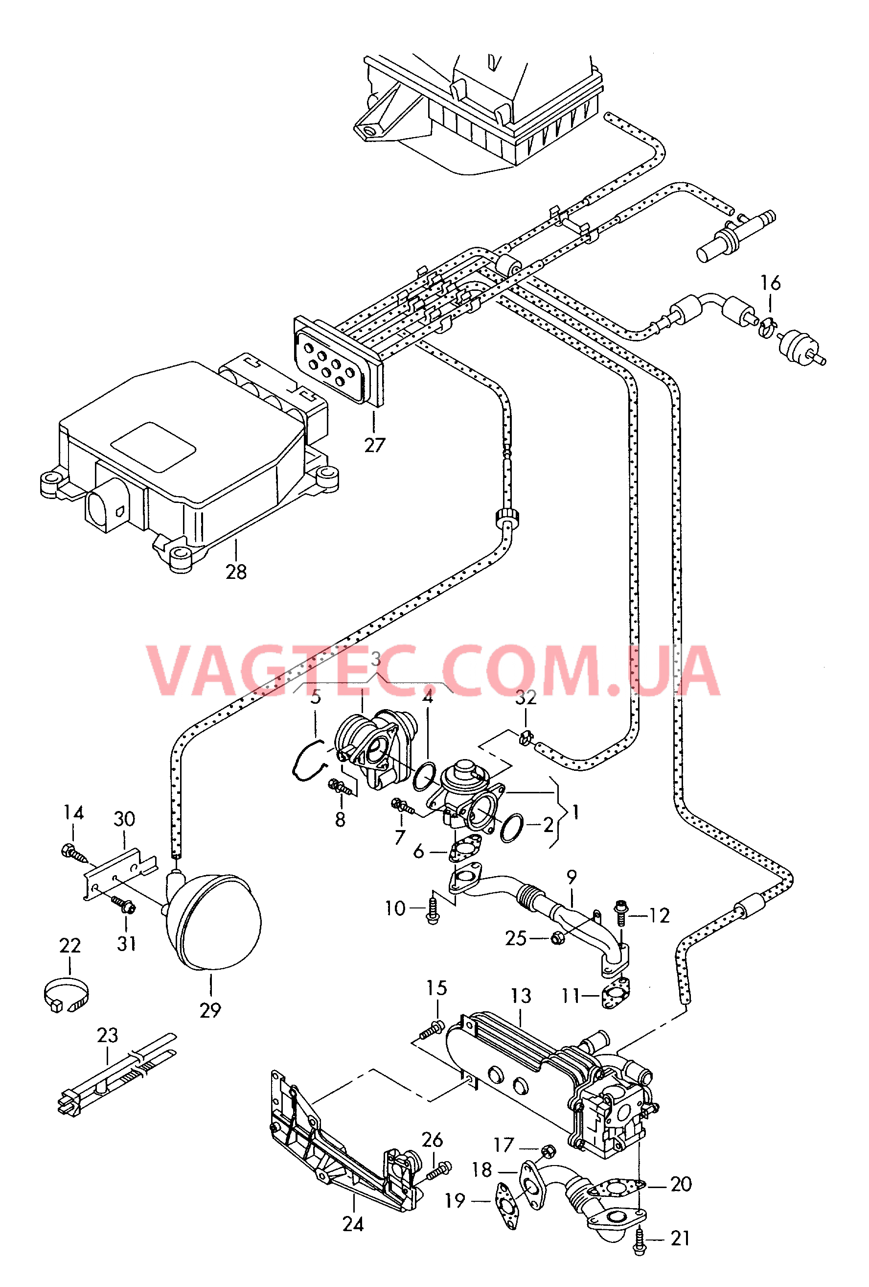 Рециркуляция ОГ  для VOLKSWAGEN GOLF 2004-1