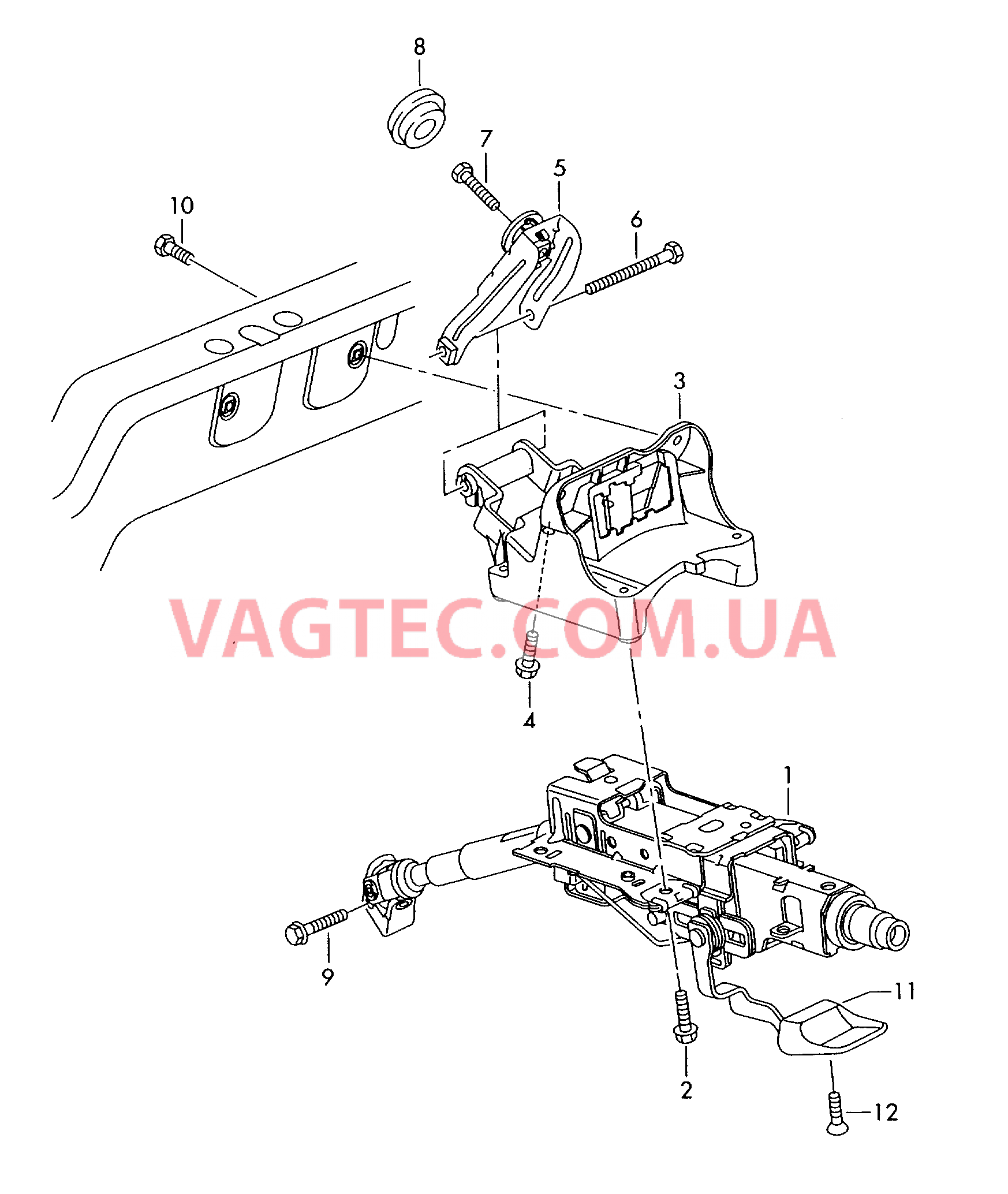 Рулевая колонка  для VOLKSWAGEN GOLF 2006-1