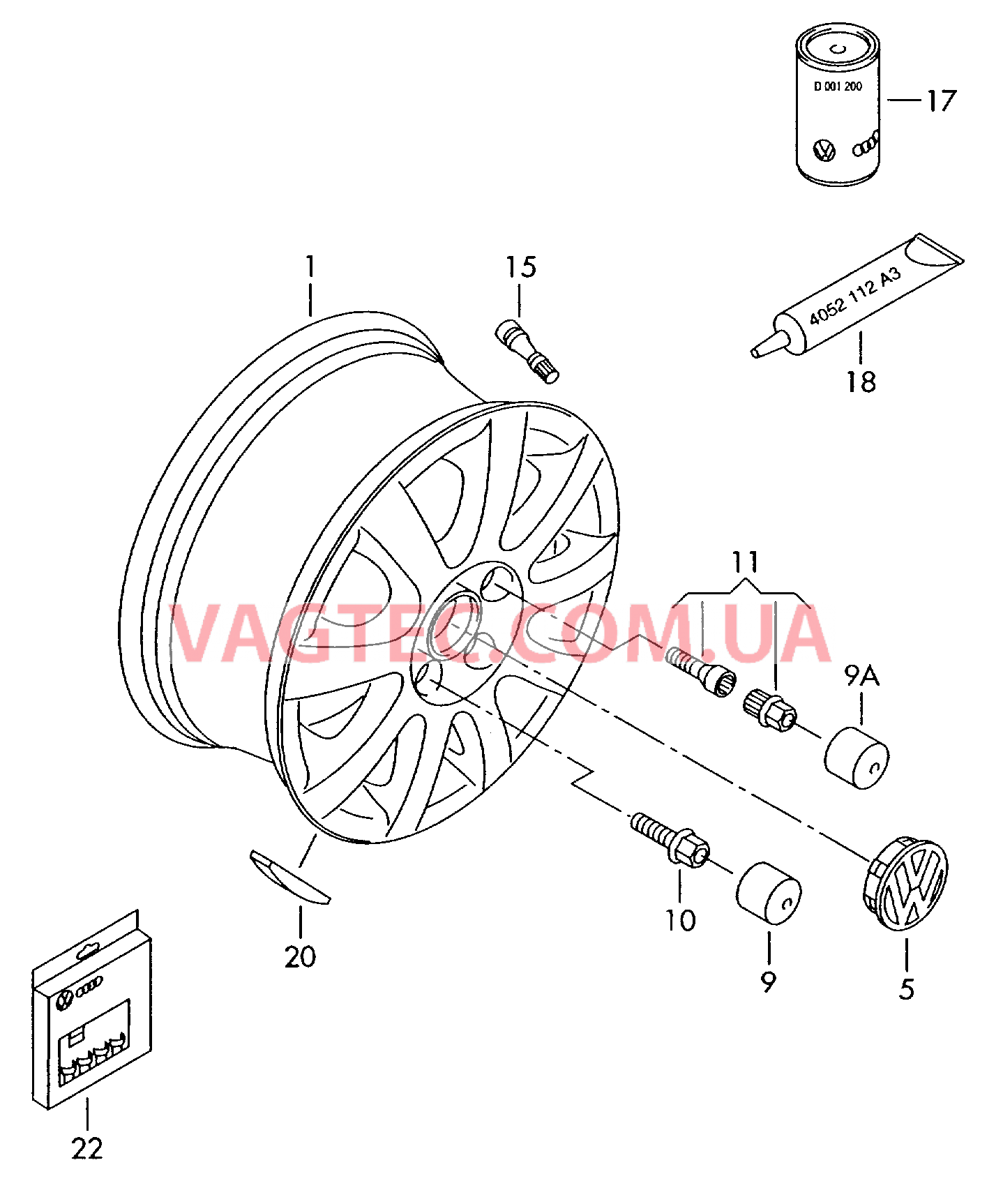 Алюминиевый диск Колпак колеса  для VOLKSWAGEN Touran 2008