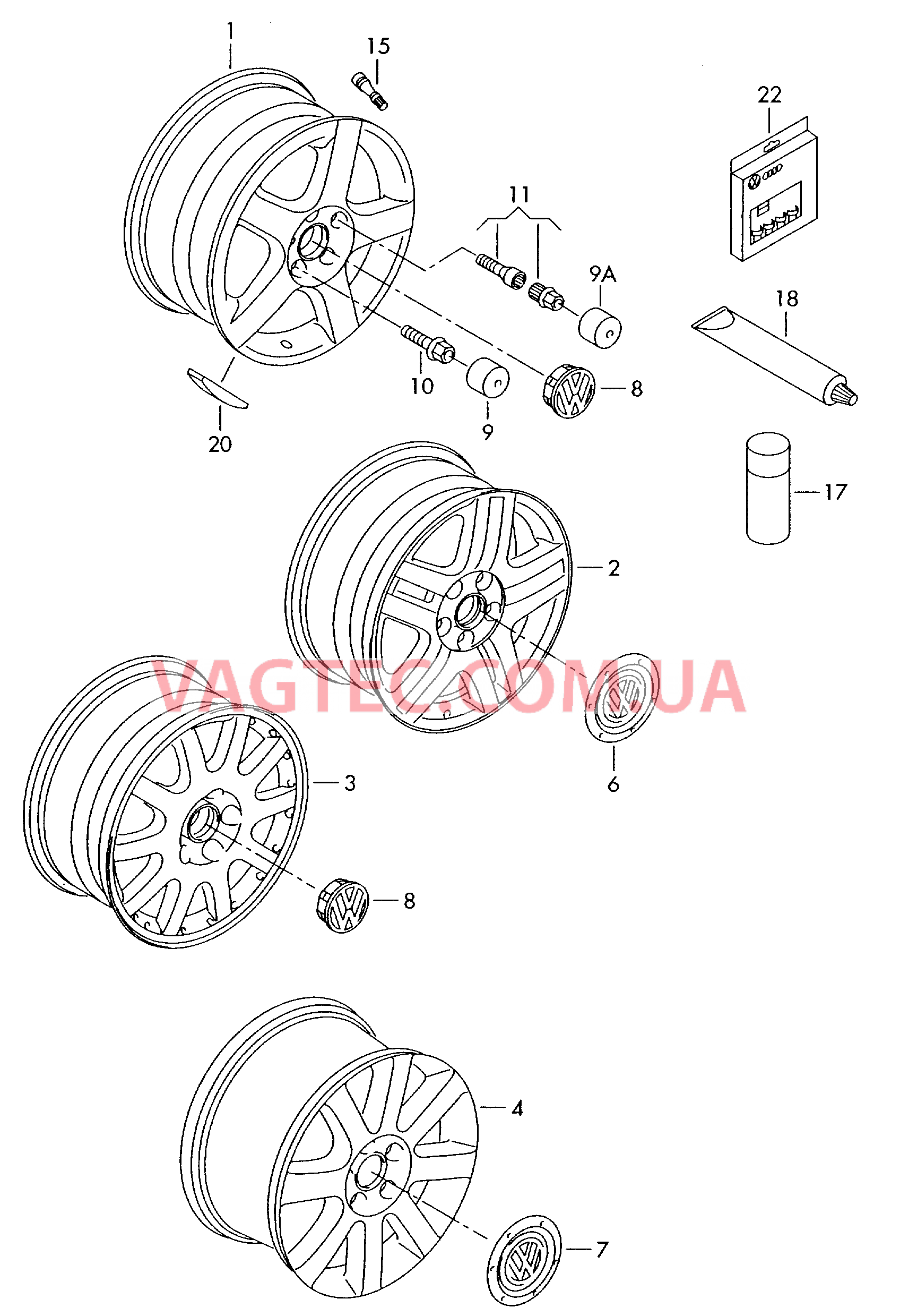 Алюминиевый диск Колпак колеса  для VOLKSWAGEN Golf.Plus 2007