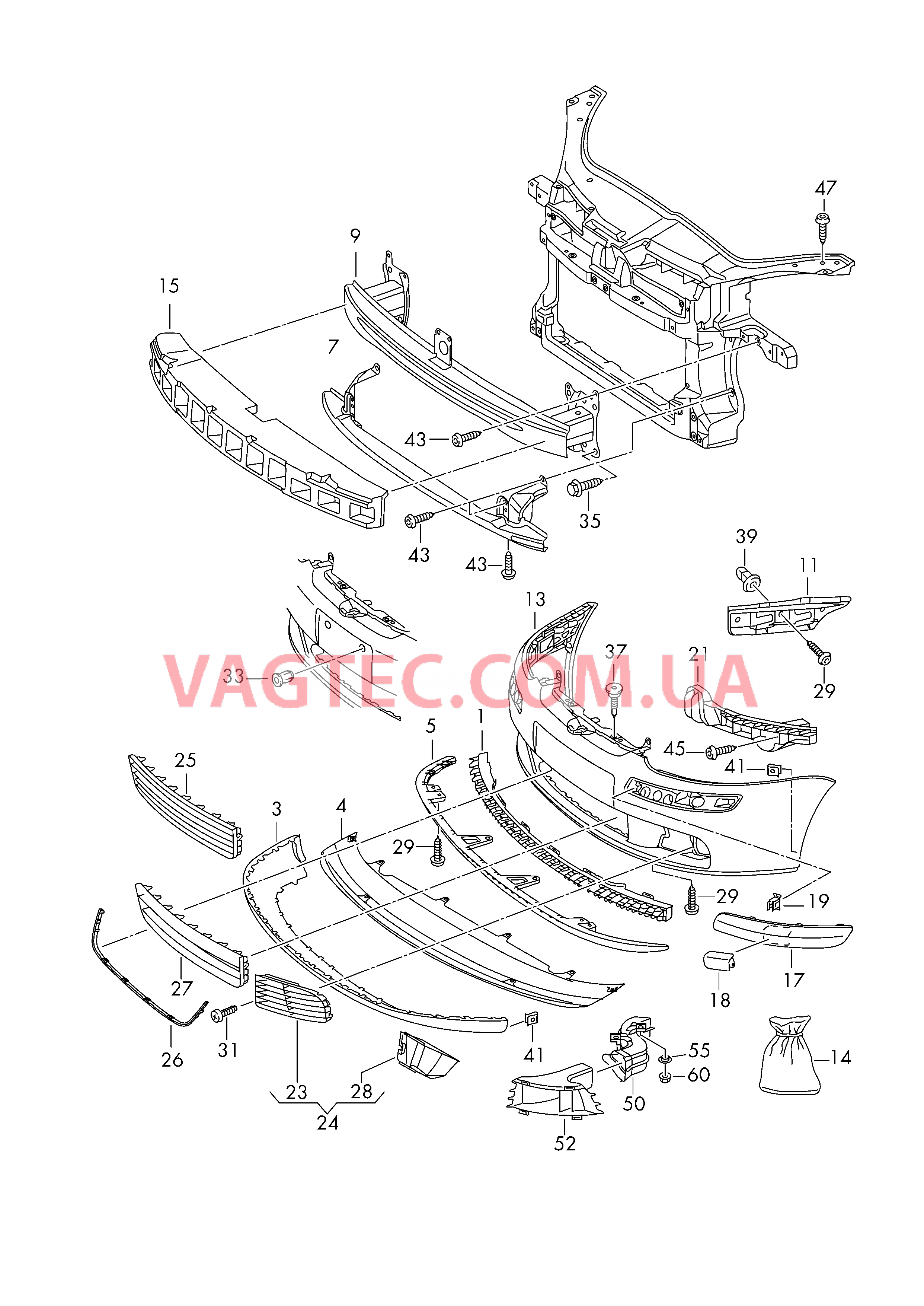 Бампер  для VOLKSWAGEN GOLF 2006-1