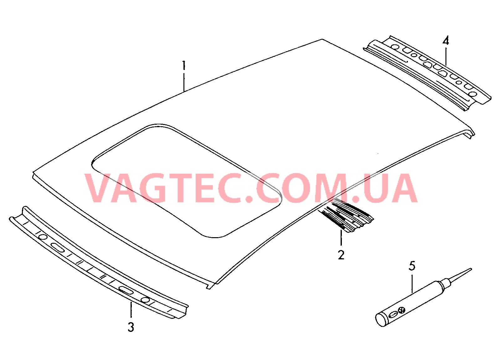 Крыша  для VOLKSWAGEN Jetta 2015-1