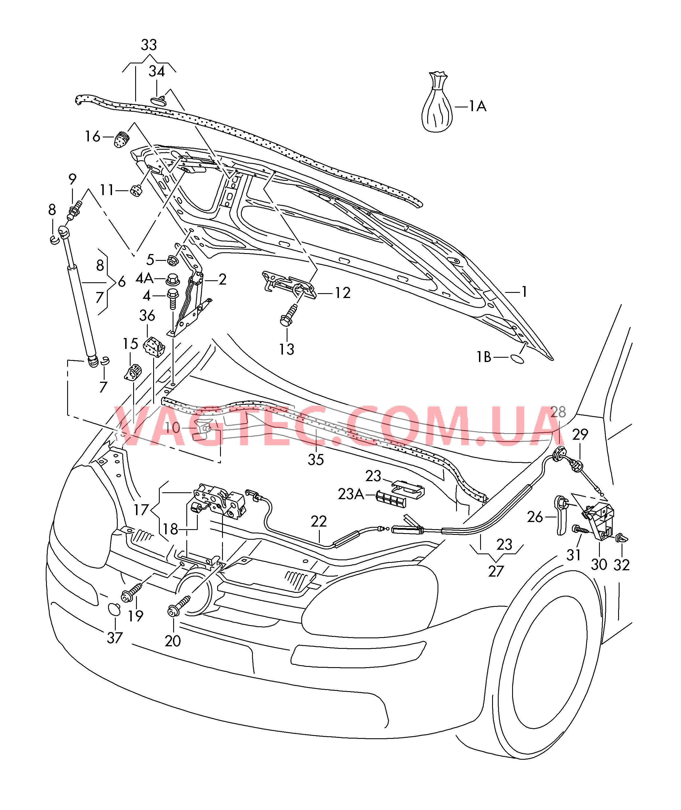 Капот  для VOLKSWAGEN GOLF 2009-1