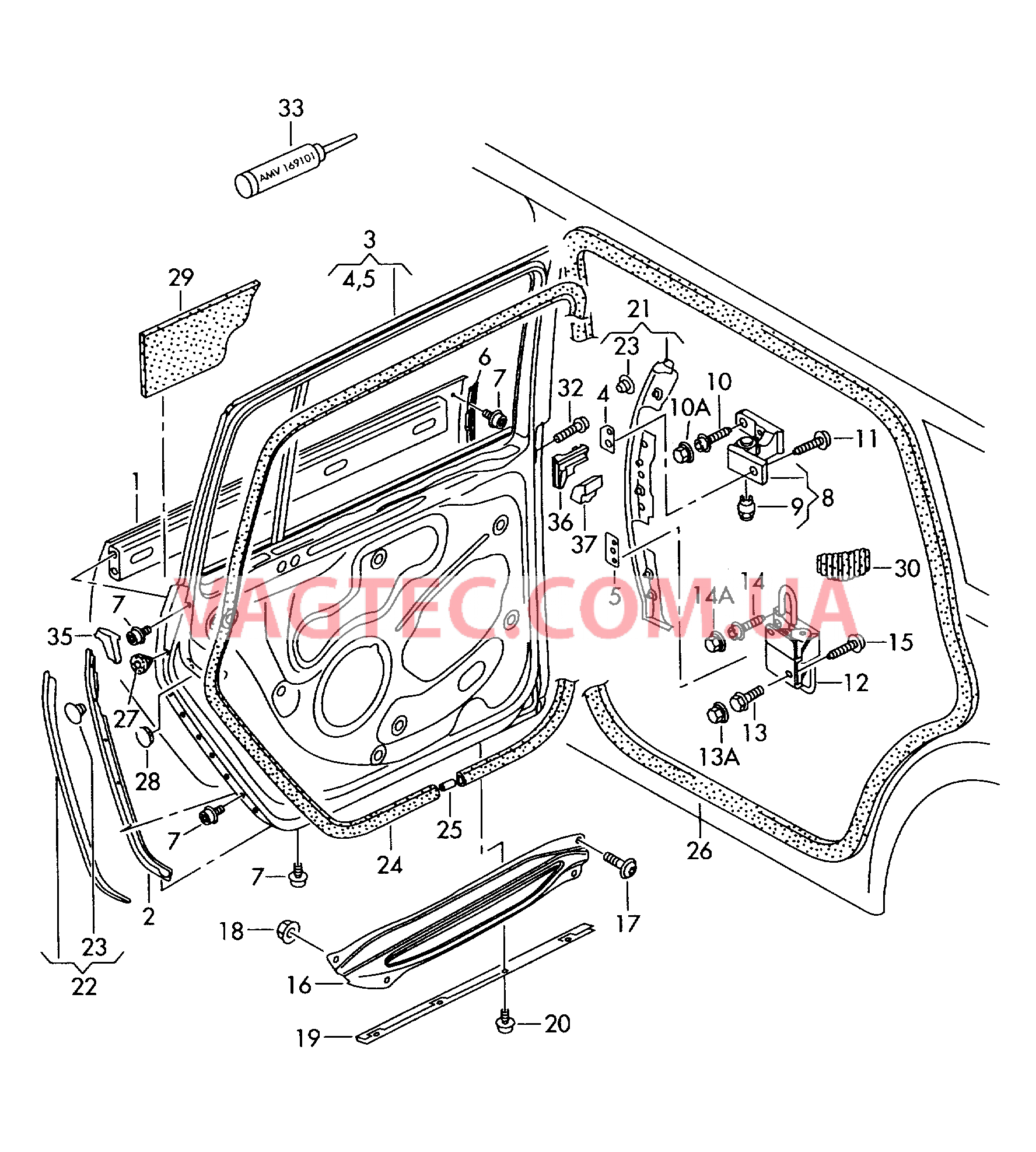 Двери Петля двери Фиксатор двери Уплотнитель двери  для VOLKSWAGEN GOLF 2008-1