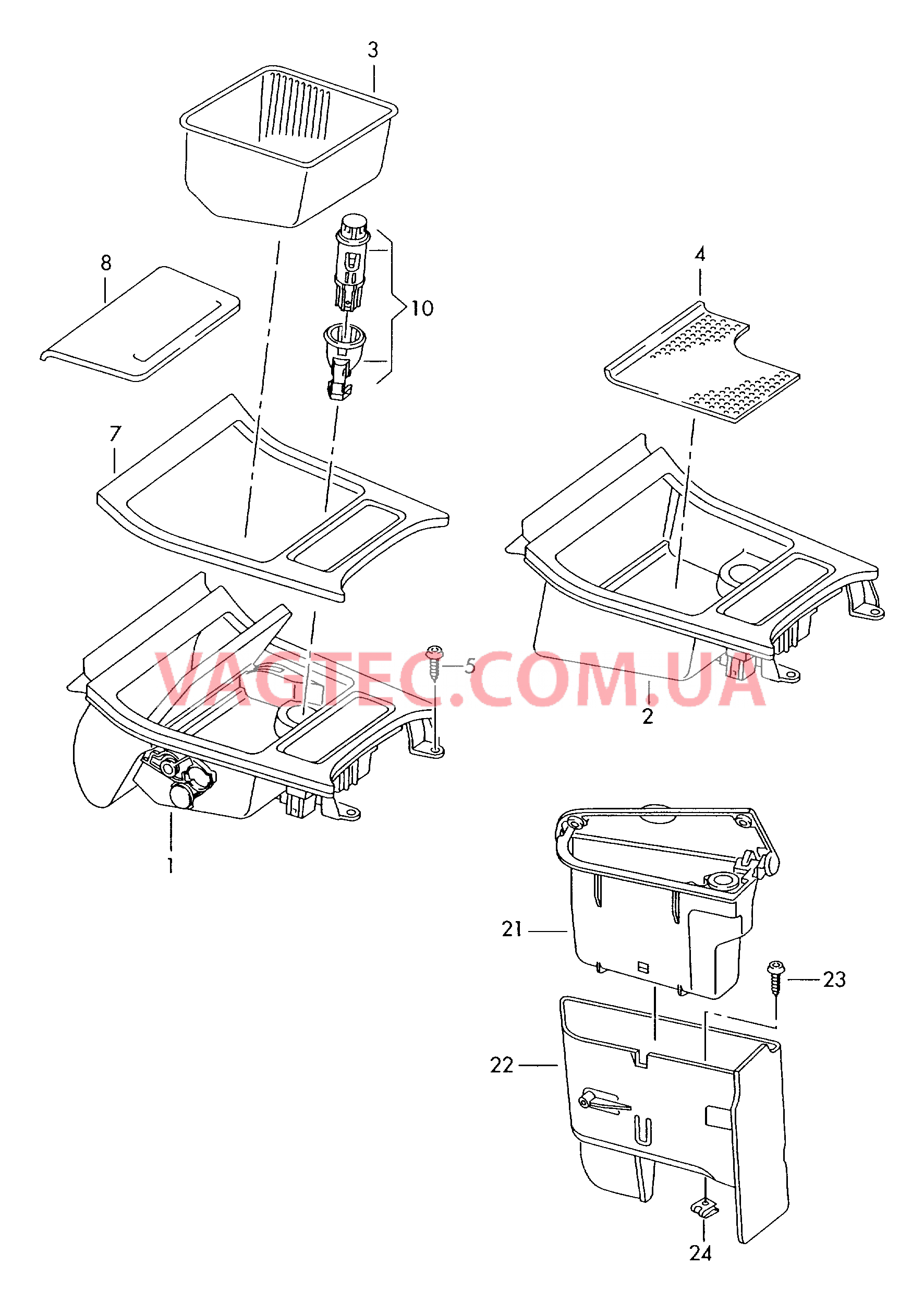 Пепельница  для VOLKSWAGEN Jetta 2008-1