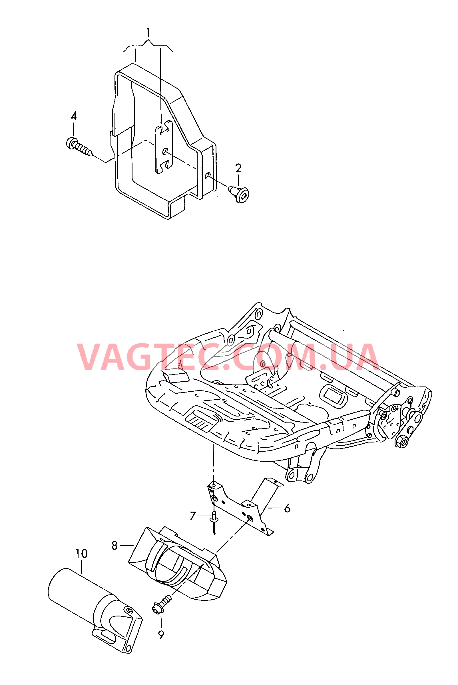 Кронштейн знака аварийнойостановки и аптечки  Огнетушители  для VOLKSWAGEN EOS 2006