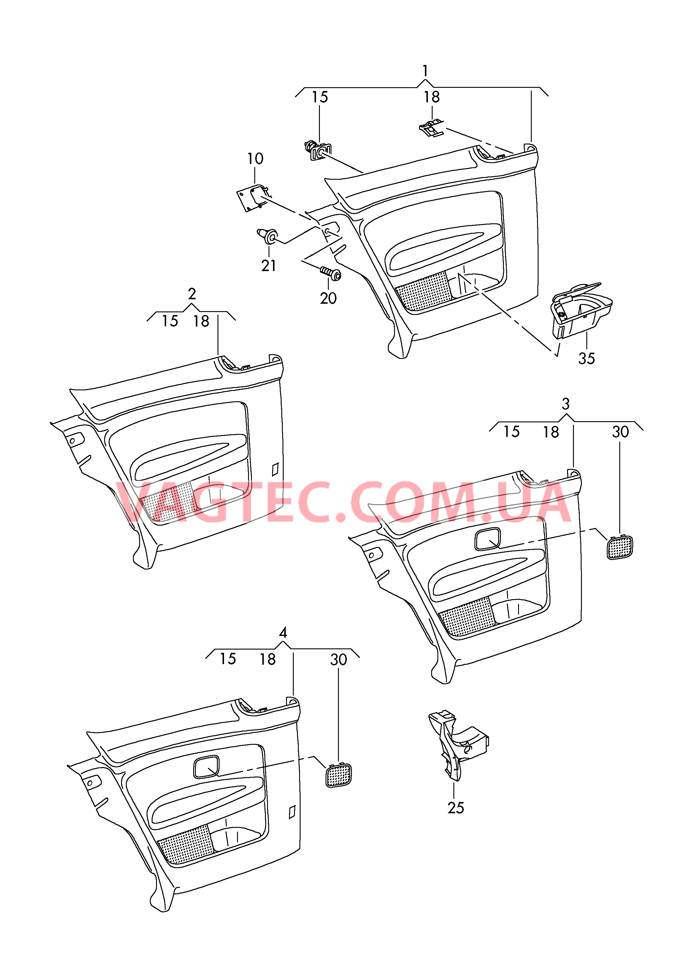 Облицовка/обшивка, боковая  F 1K-7-000 001>> для VOLKSWAGEN GOLF 2006-1