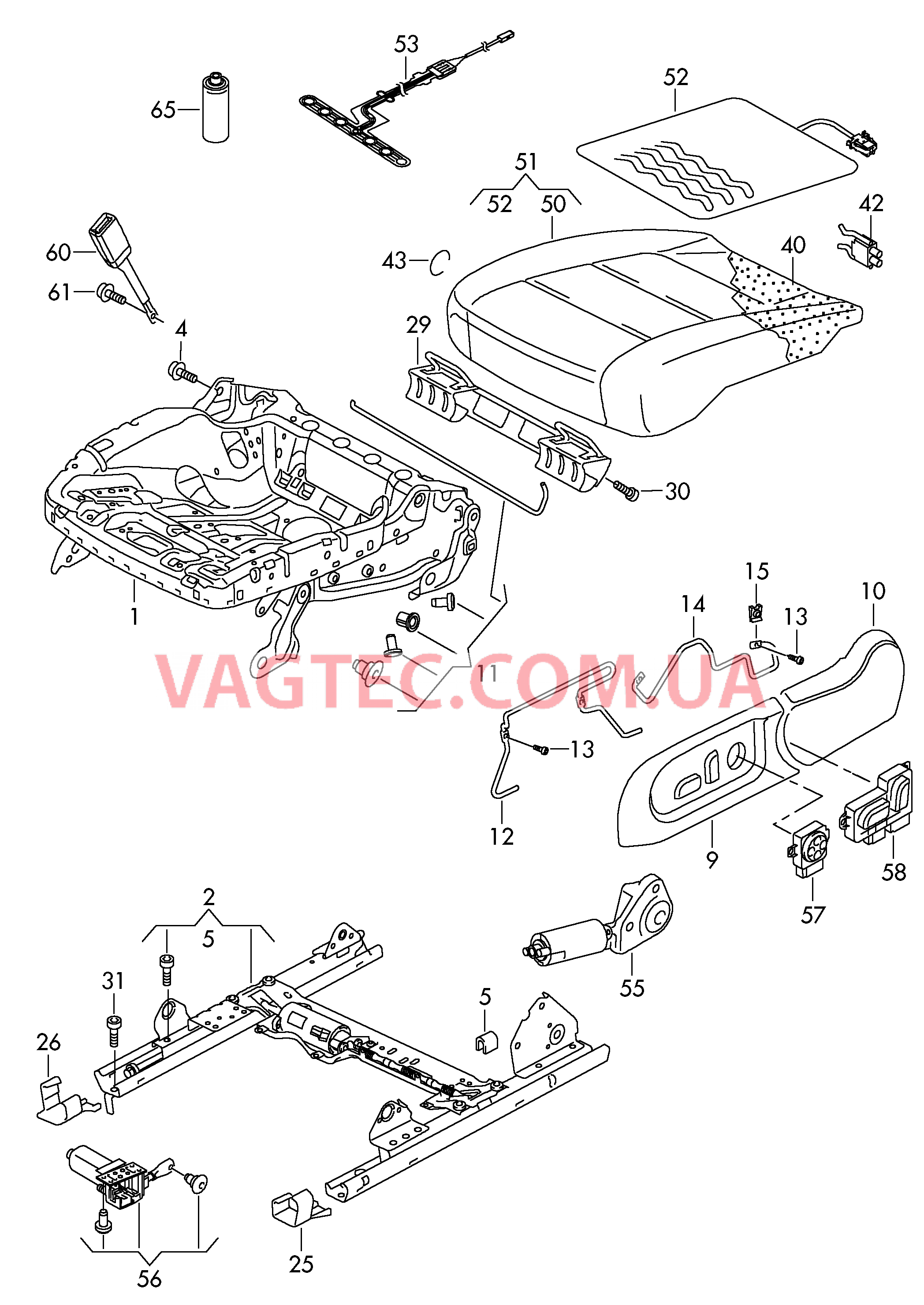 Сиденье  для VOLKSWAGEN GOLF 2008-1