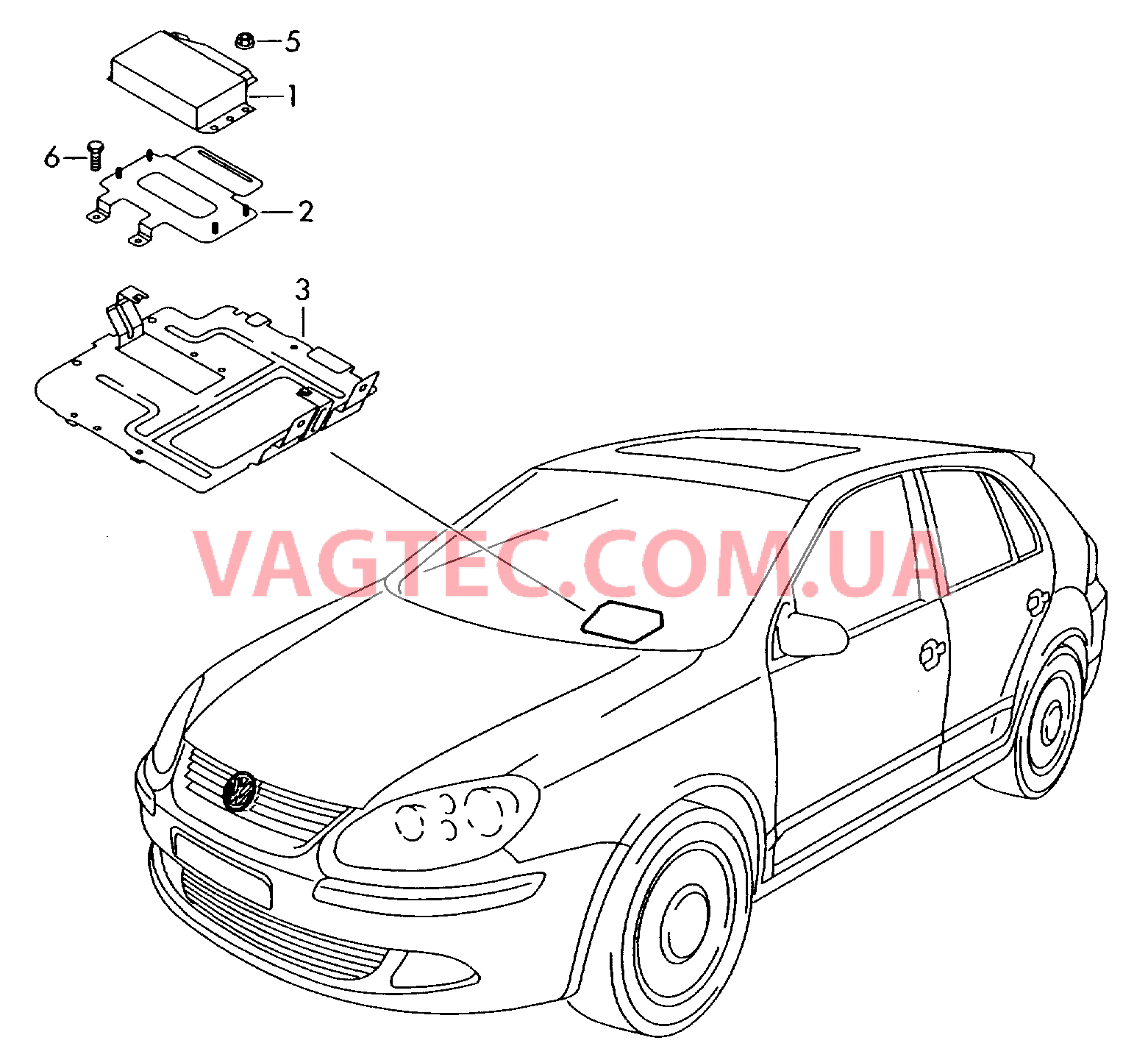 Блок управления для спец.а/м для а/м в спец.комплектации  для VOLKSWAGEN GOLF 2005-2