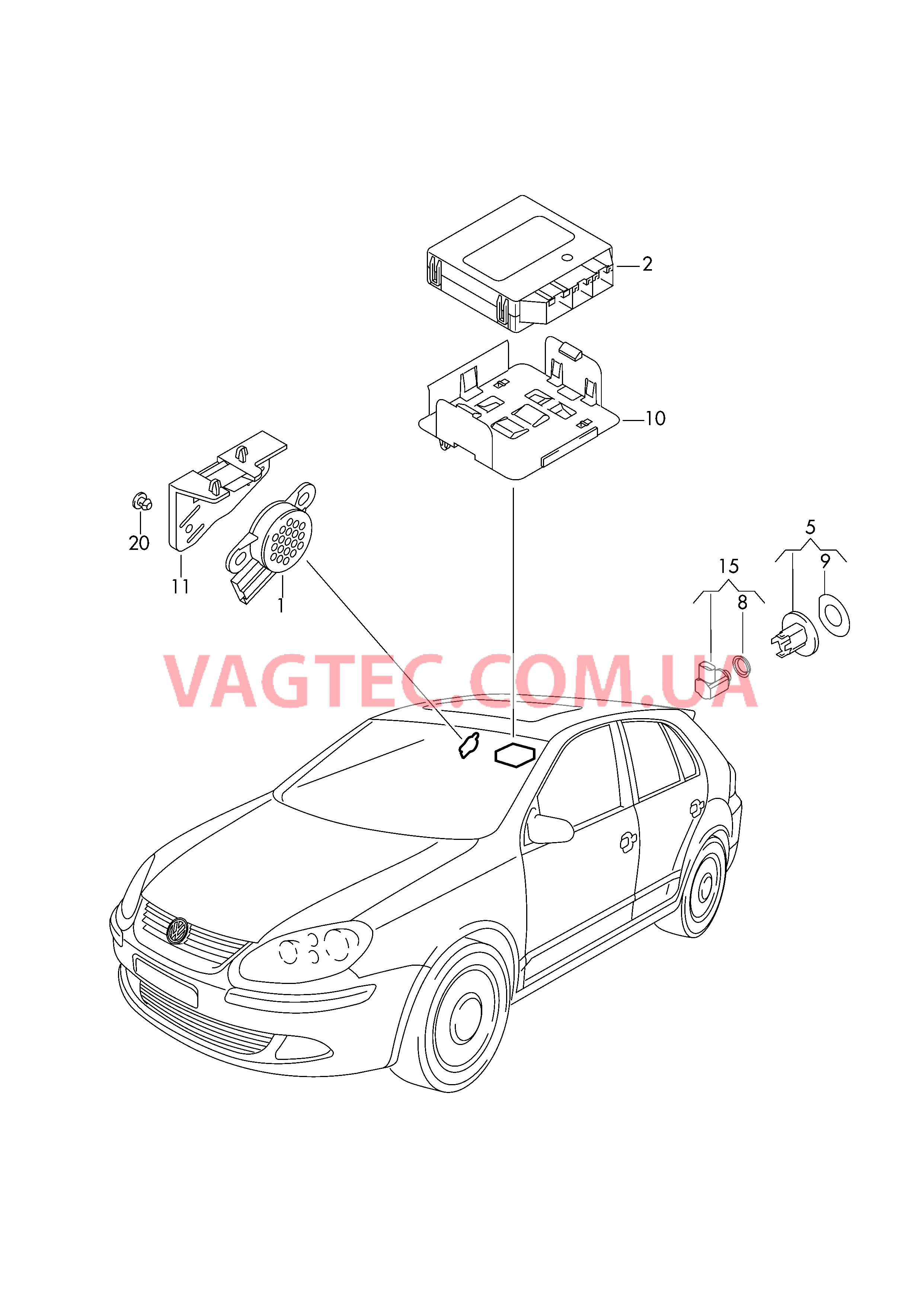 Парковочный ассистент  F             >> 1K-9-091 375* для VOLKSWAGEN Jetta 2009-1