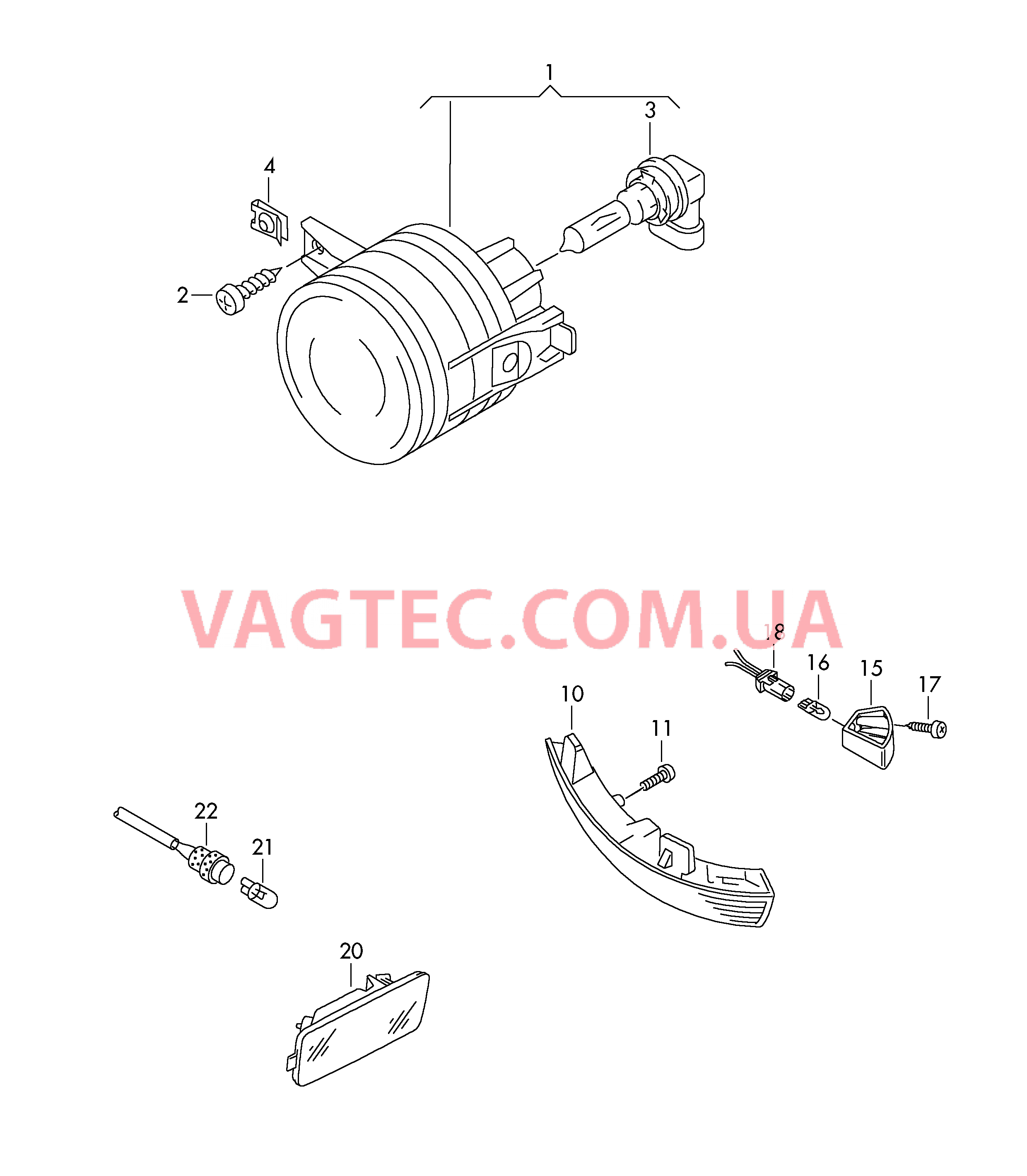 Галоген. противотуманная фара Фонарь указателя поворота  для VOLKSWAGEN Jetta 2011-1