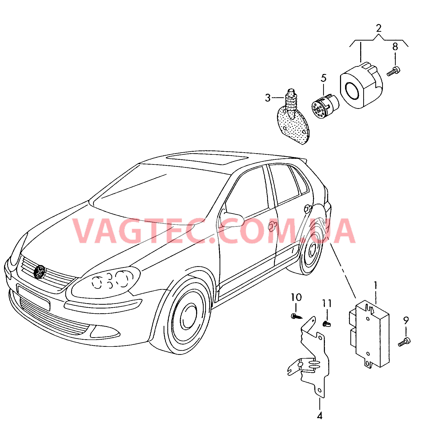 Электрические детали для прицепа  для VOLKSWAGEN GOLF 2004-1