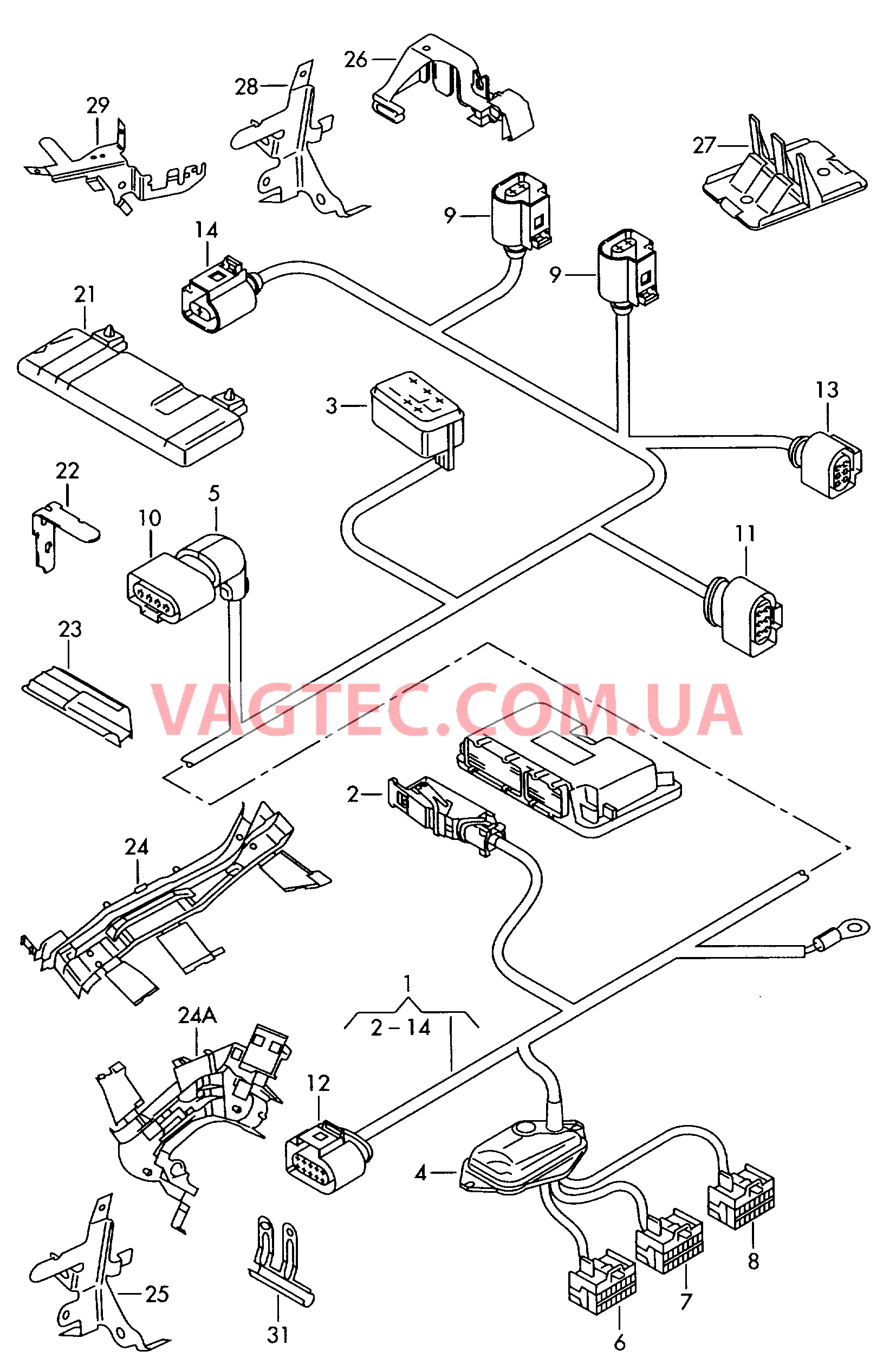 Жгут проводов для моторн. отс.  для VOLKSWAGEN GOLF 2004-1