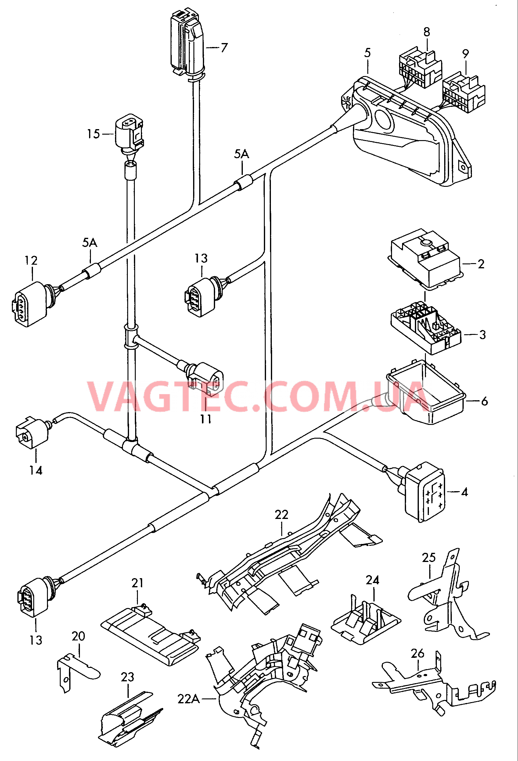 Жгут проводов для моторн. отс.  для VOLKSWAGEN GOLF 2005-2