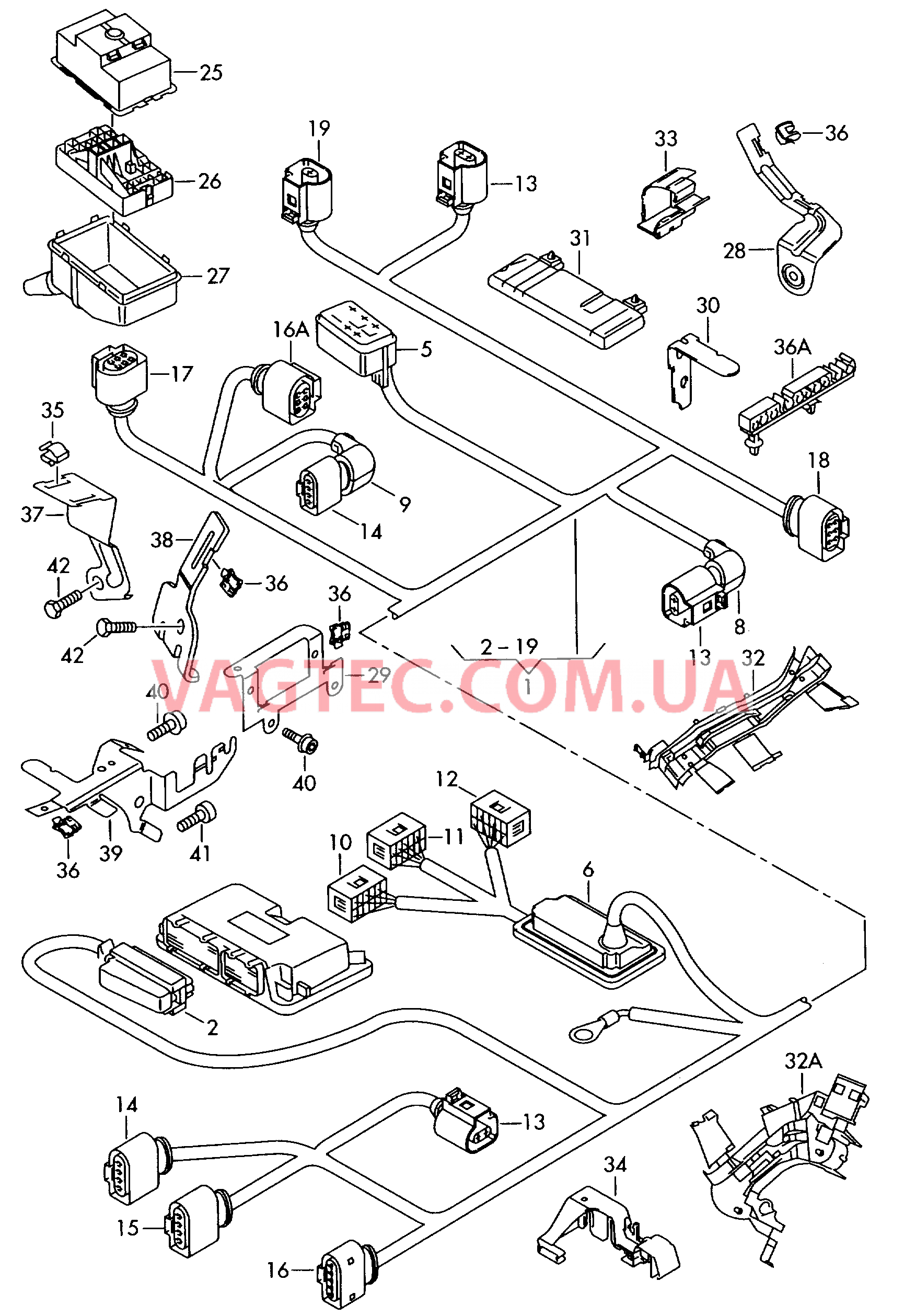 Жгут проводов для моторн. отс.  для VOLKSWAGEN GOLF 2004-1