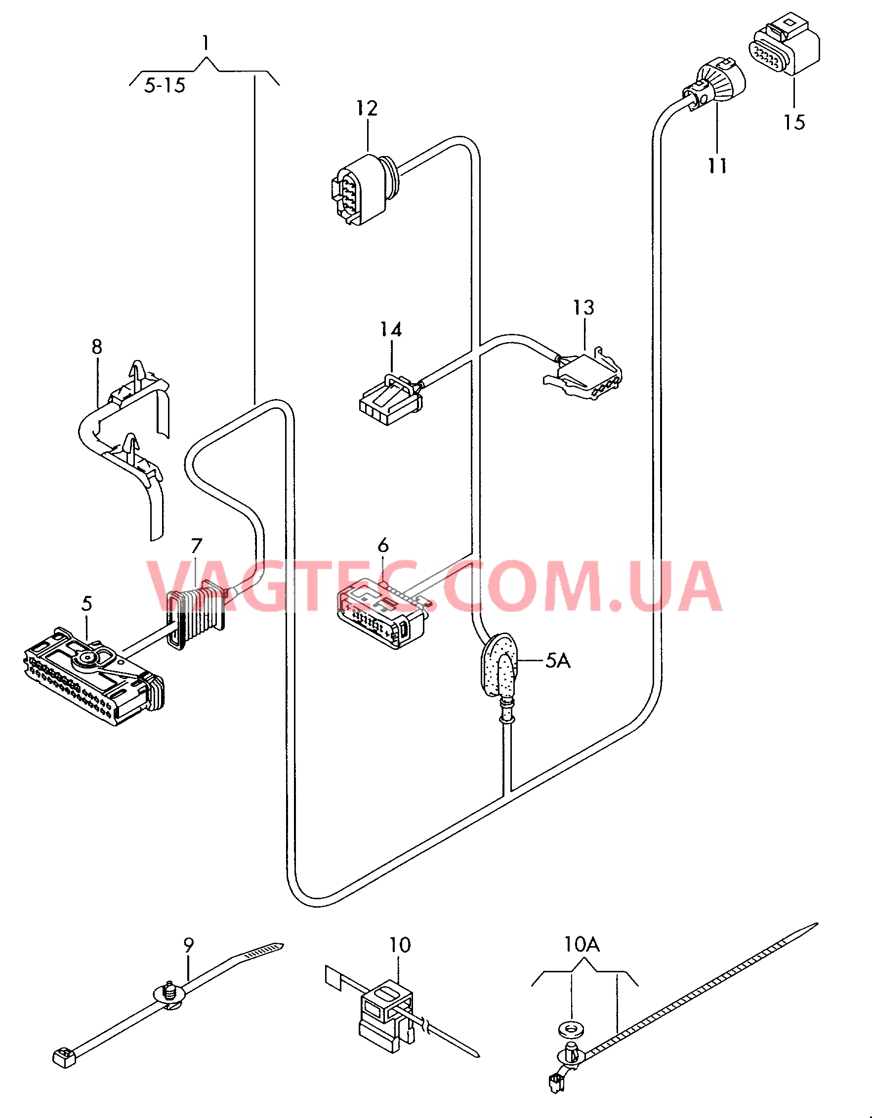 Жгут проводов двери  для VOLKSWAGEN Golf.Plus 2009-1