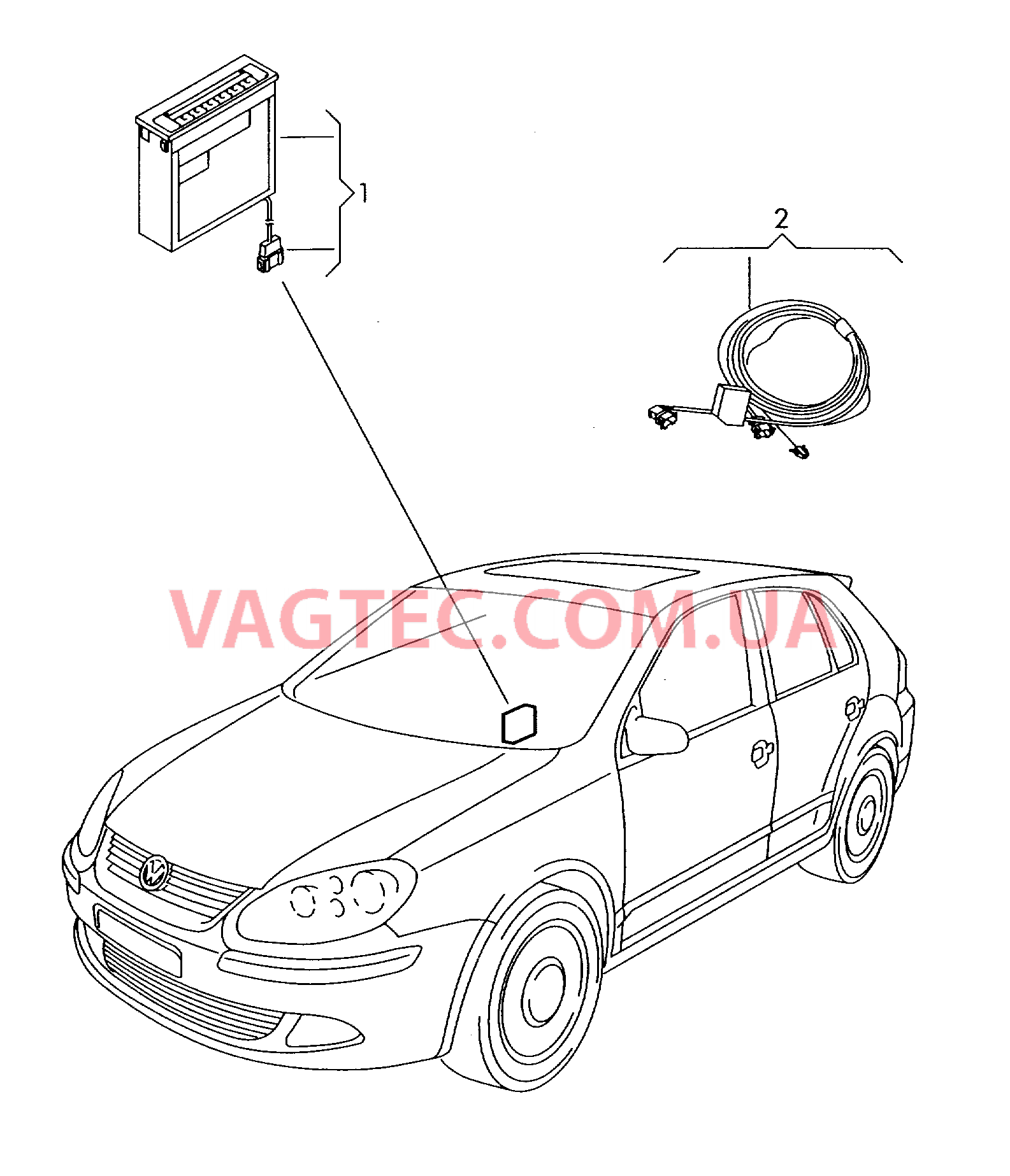 Оригинальные аксессуары CD-чейнджер Жгут проводов   для VOLKSWAGEN Beetle.Cabriolet 2010