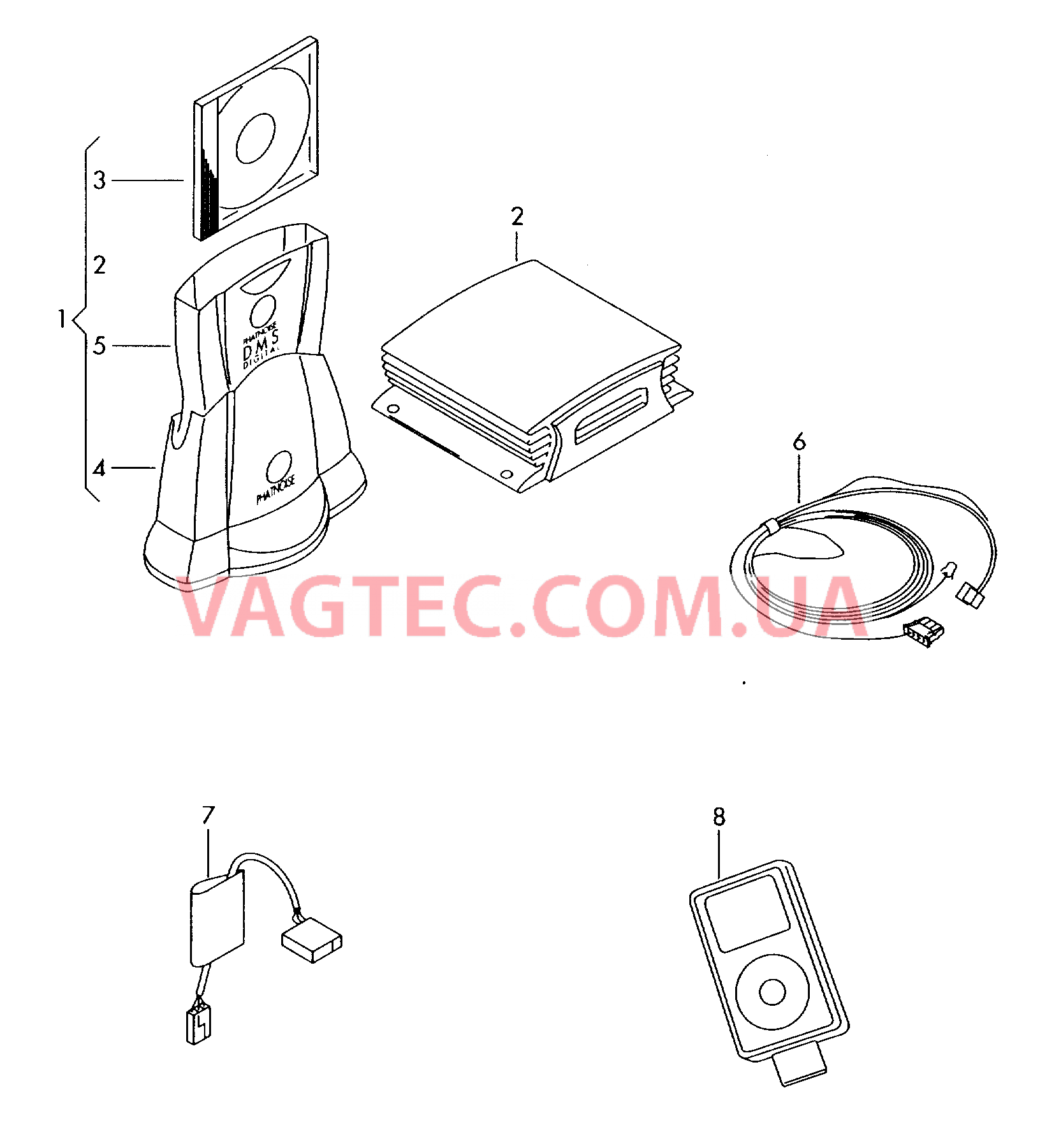 Оригинальные аксессуары Кабель для подключения IРOD   для VOLKSWAGEN GOLF 2006-1