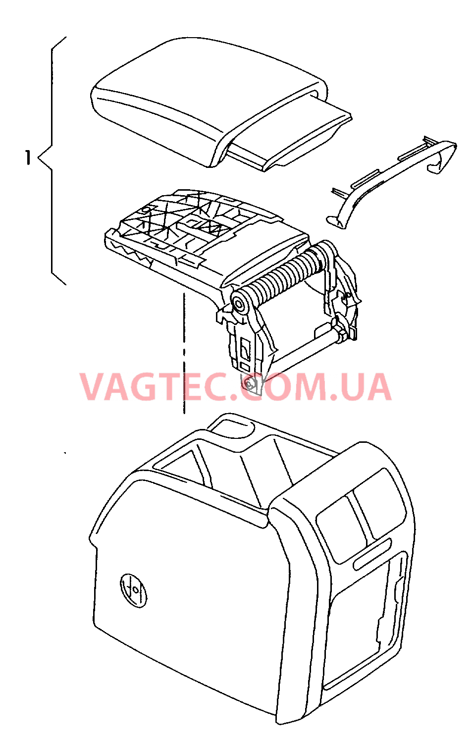 Оригинальные аксессуары Подлокотник   для VOLKSWAGEN GOLF 2007