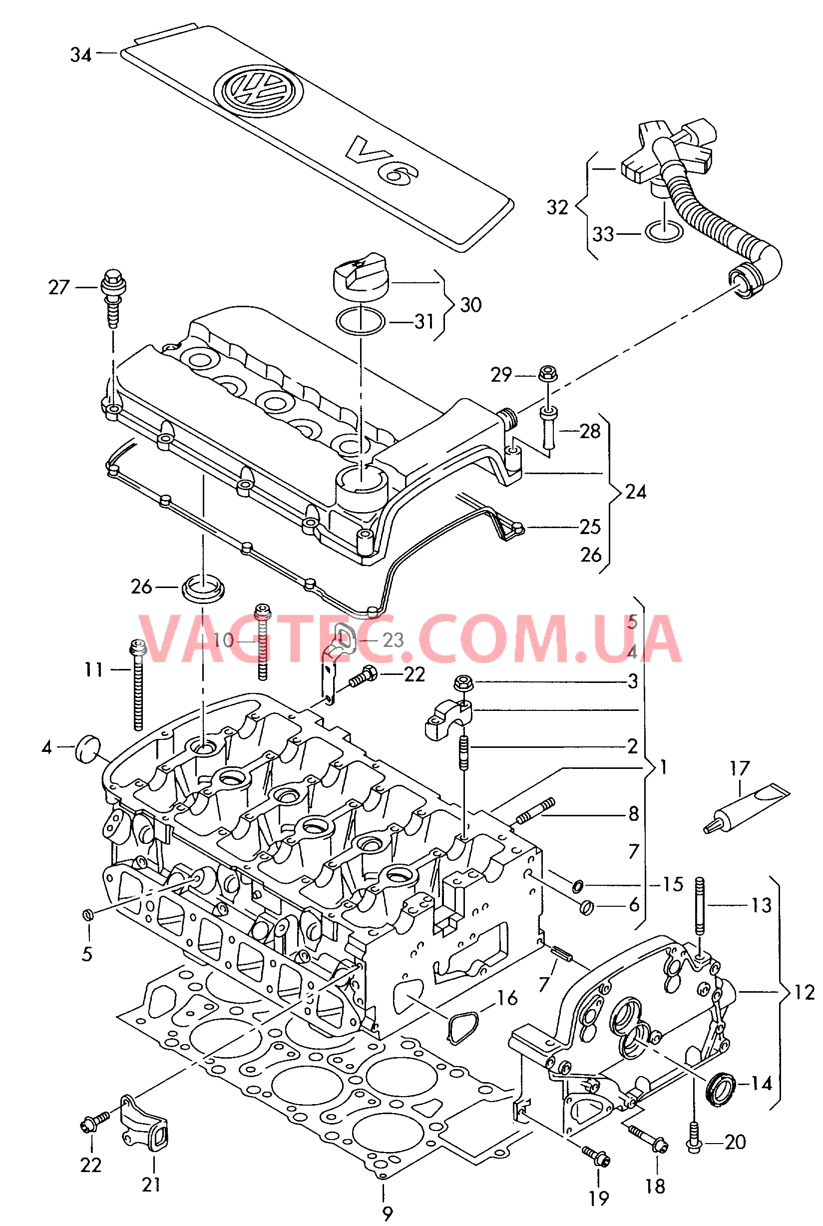 Головка блока цилиндров Крышка ГБЦ  для VOLKSWAGEN GOLF 2009-1