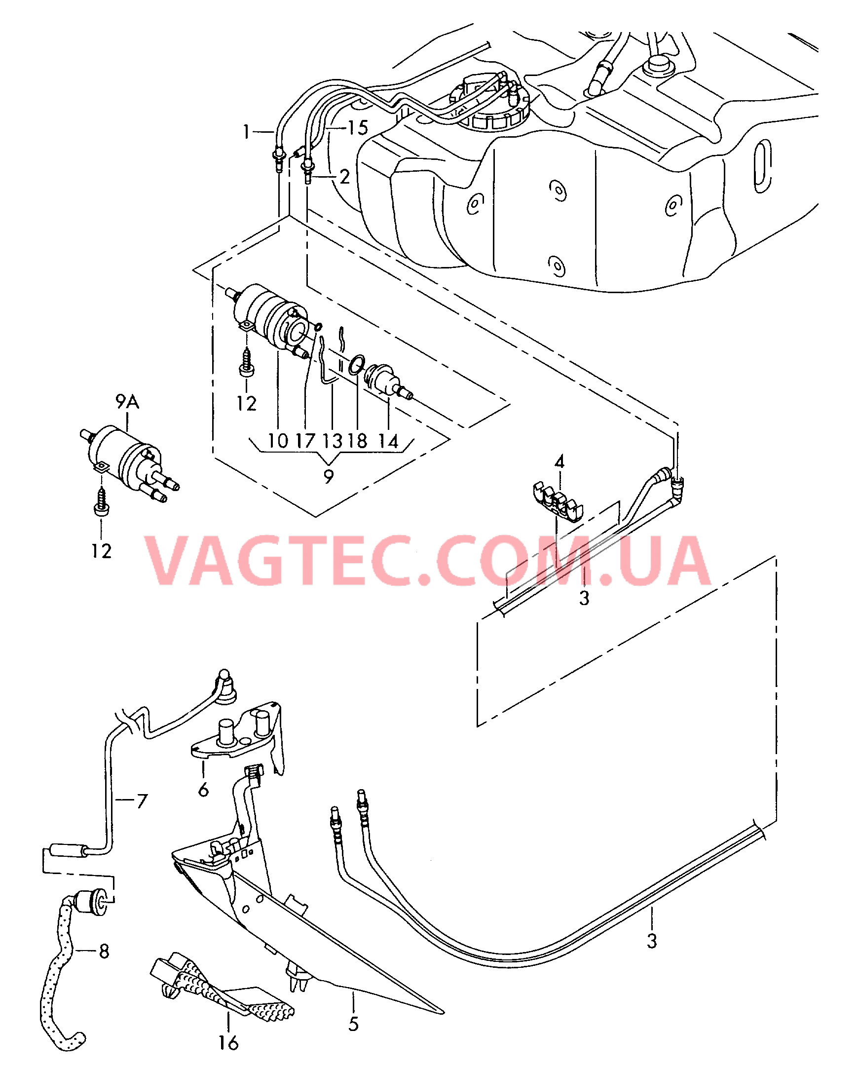 Топливопровод Топливный фильтр  для VOLKSWAGEN GOLF 2006-1