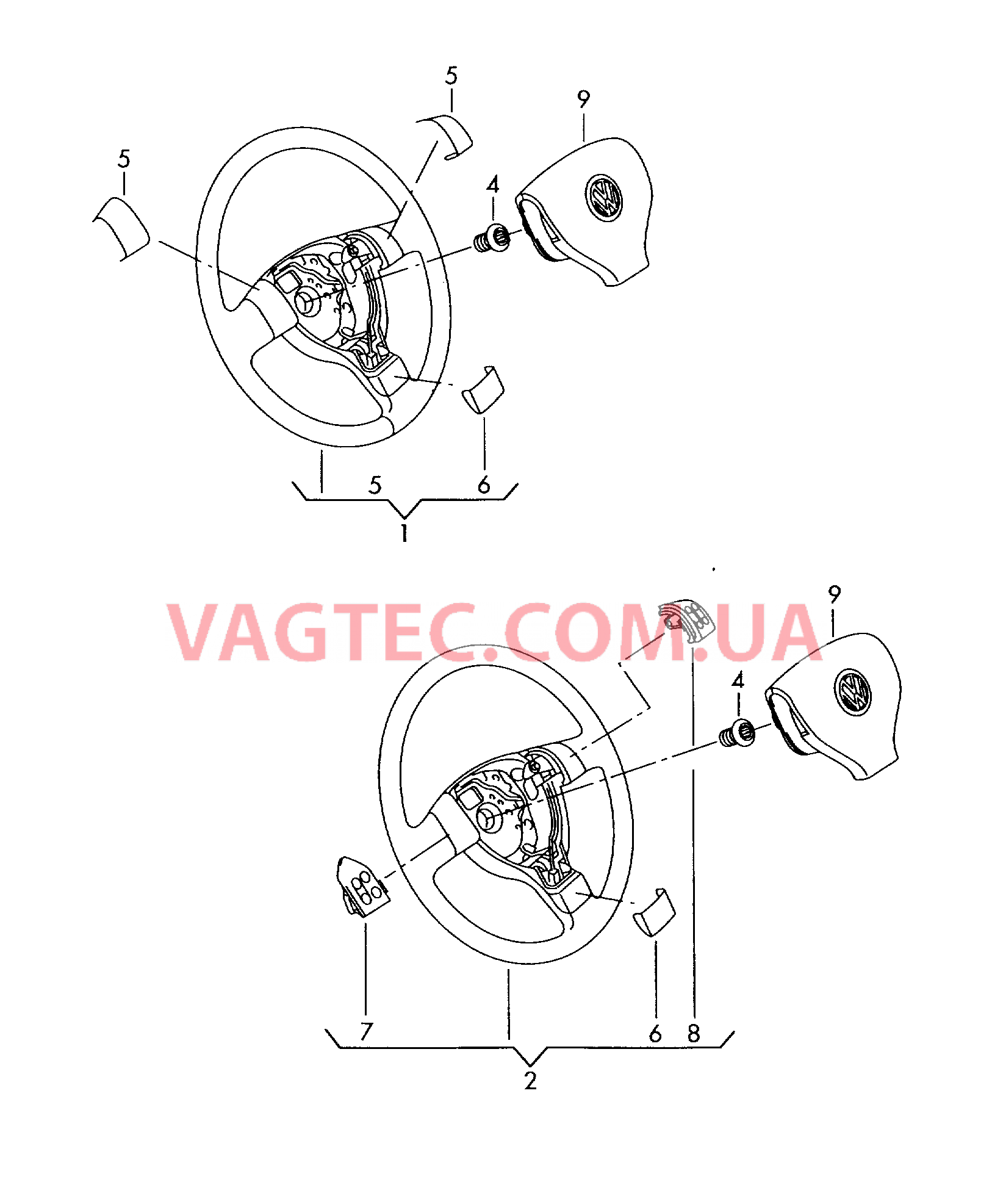 Рулевое колесо  для VOLKSWAGEN Jetta 2006-1