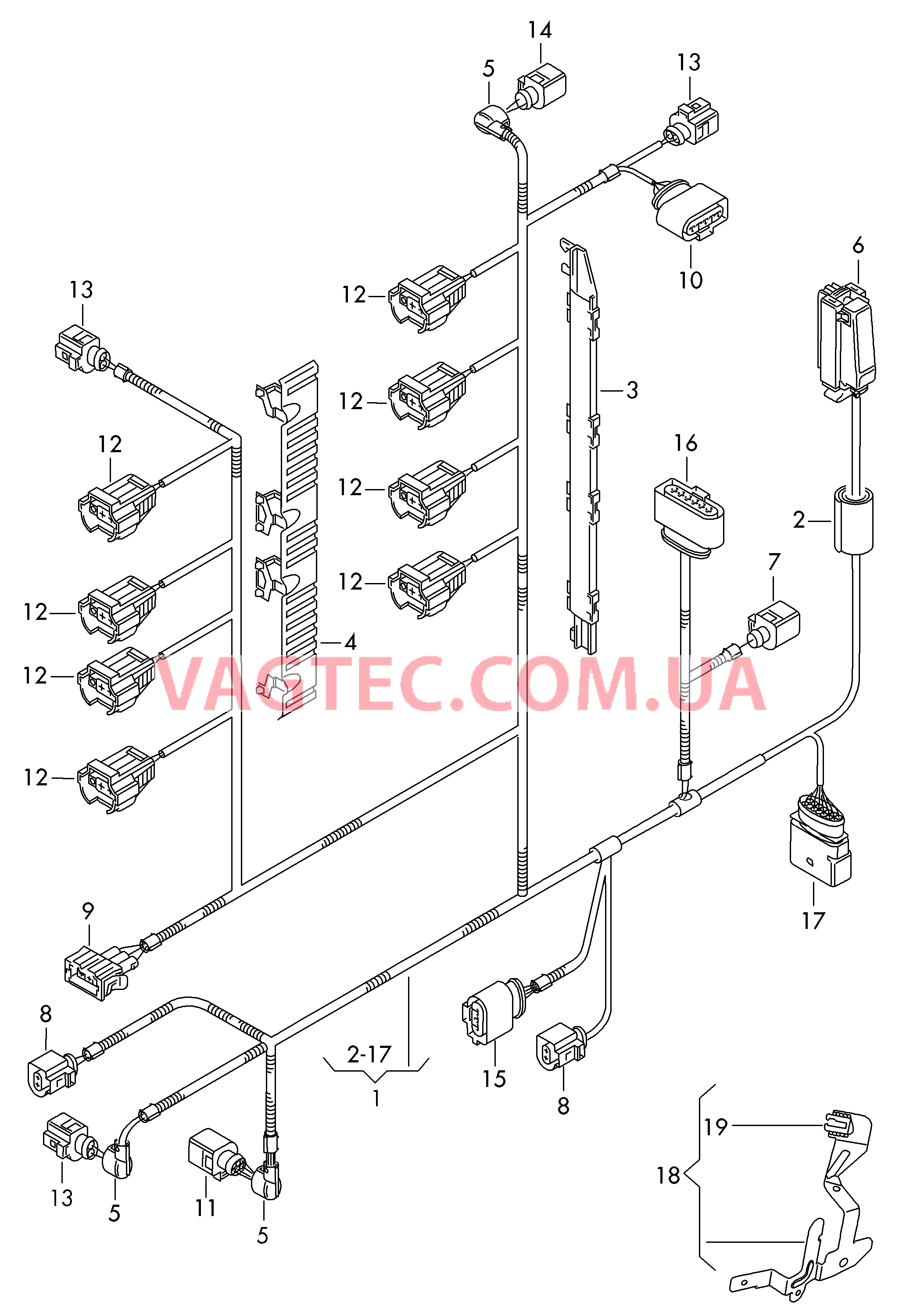 Жгут проводов для двигателя  для VOLKSWAGEN Caddy 2004