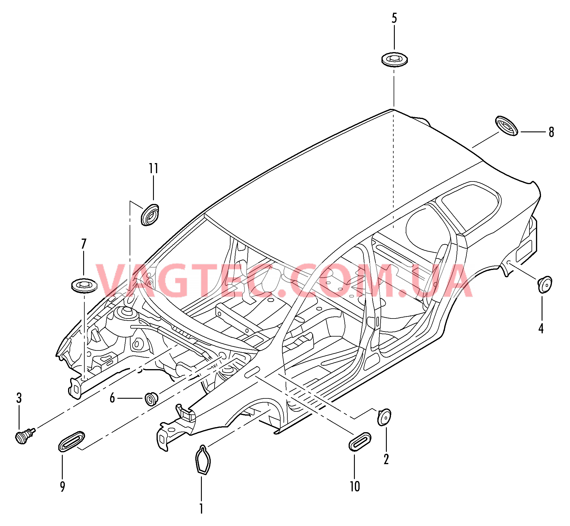 Заглушка Кузов  для VOLKSWAGEN GOLF 2007-1