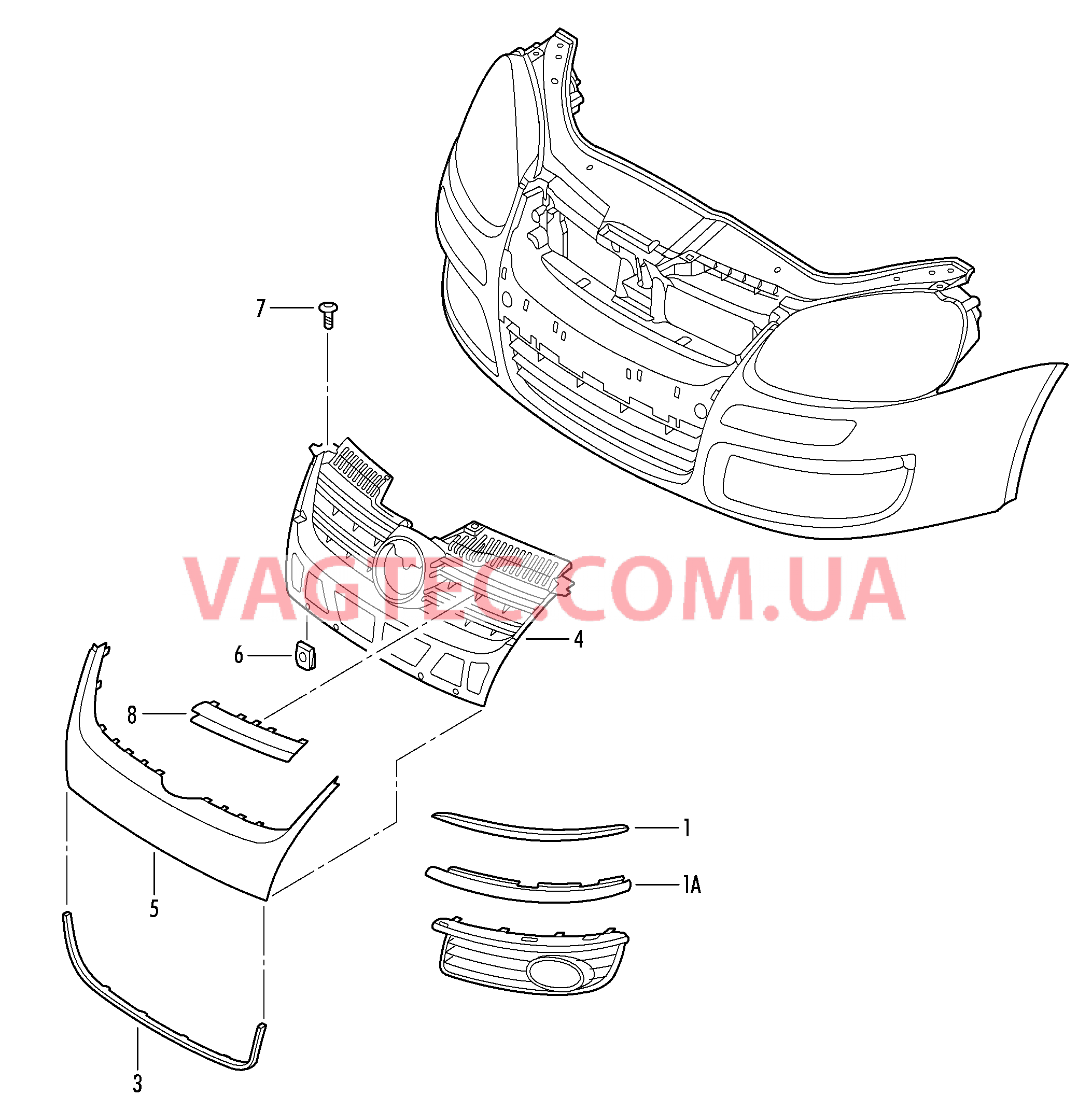 Решётка радиатора  для VOLKSWAGEN GOLF 2007-1