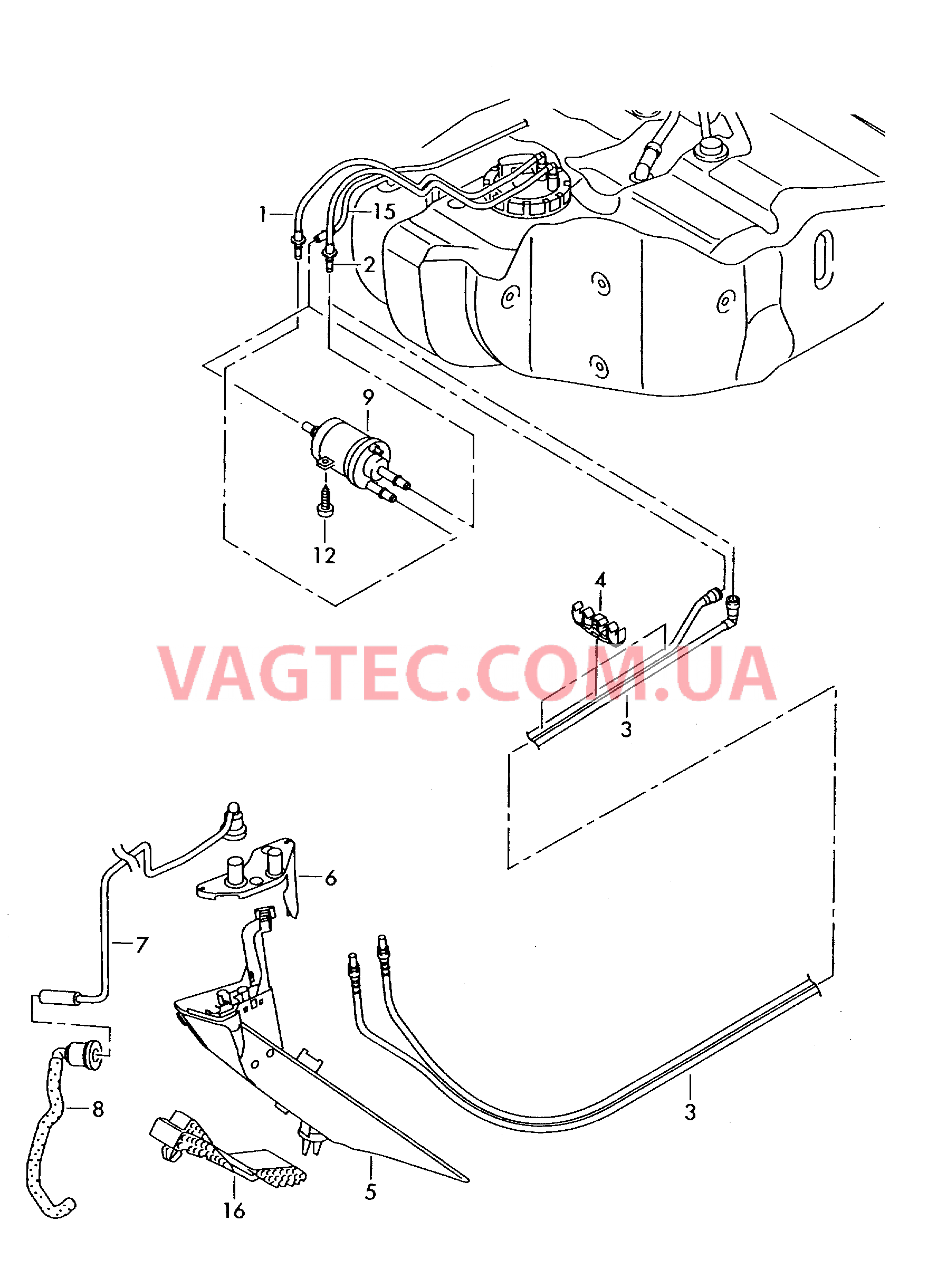 Топливопровод Топливный фильтр  для VOLKSWAGEN GOLF 2008-1