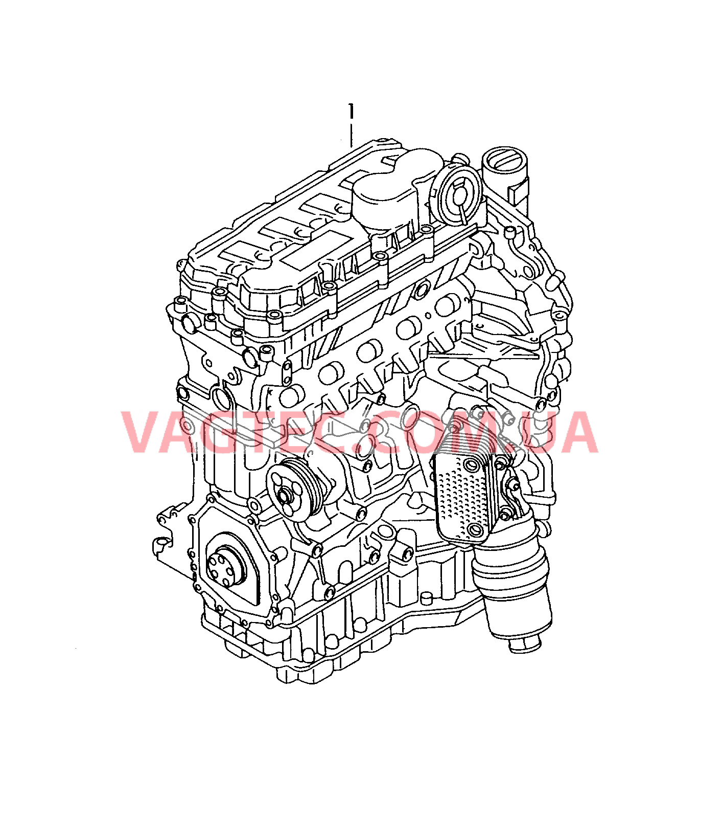 Двигатель с ГБЦ VW JETTA   F 1K-8-000 001>> для VOLKSWAGEN Jetta 2006