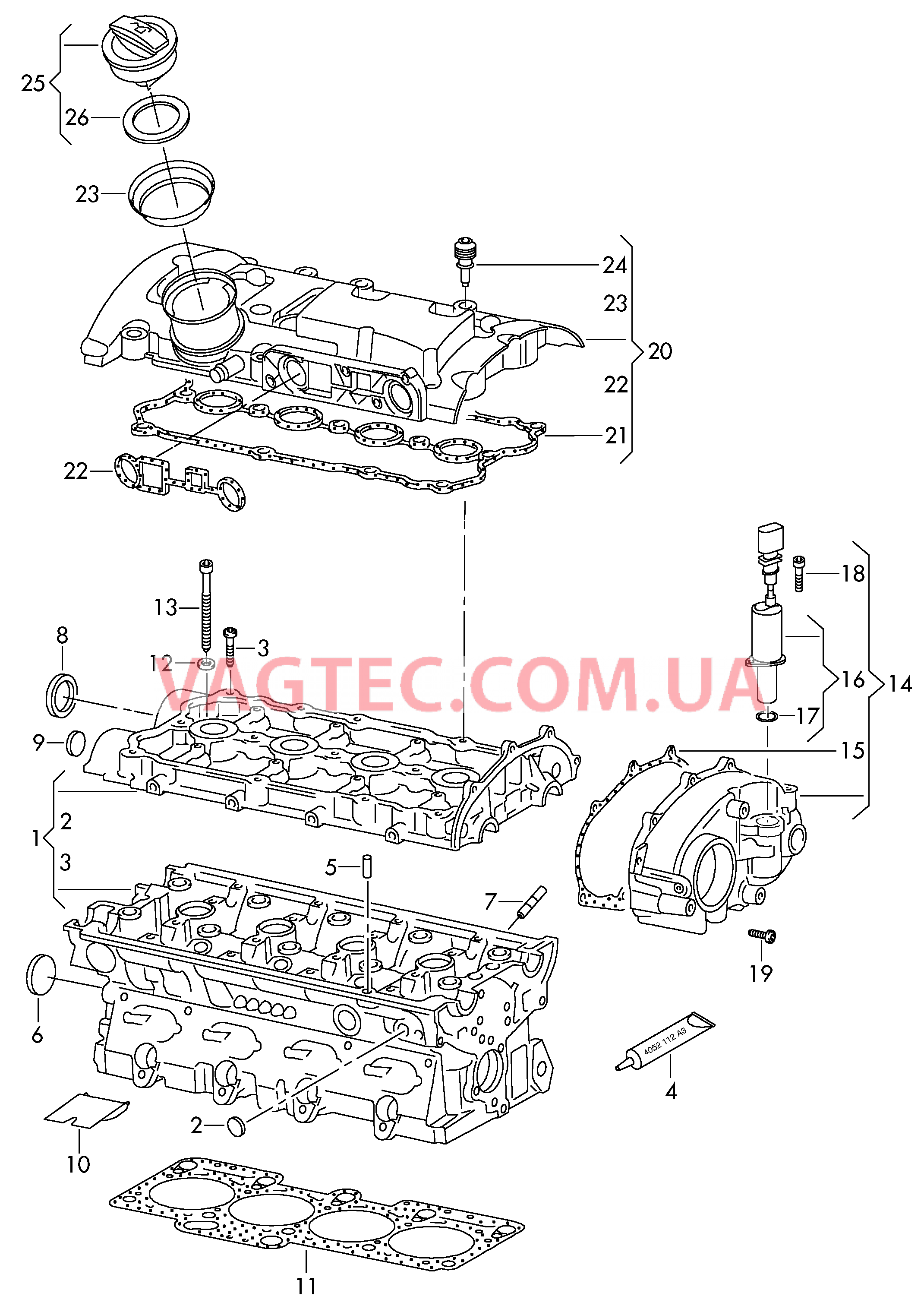 Головка блока цилиндров Крышка ГБЦ  для VOLKSWAGEN Polo 2013-2