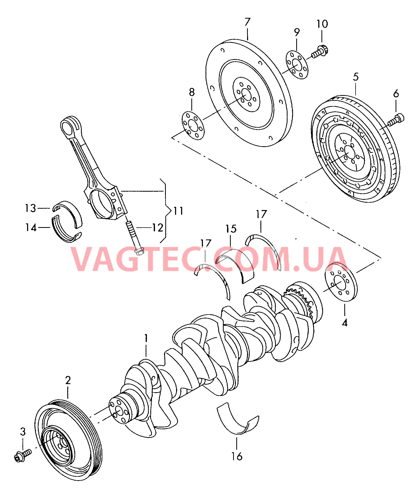  VW JETTA Коленчатый вал Шатун Опора F 1K-8-000 001>> для VOLKSWAGEN Jetta 2006