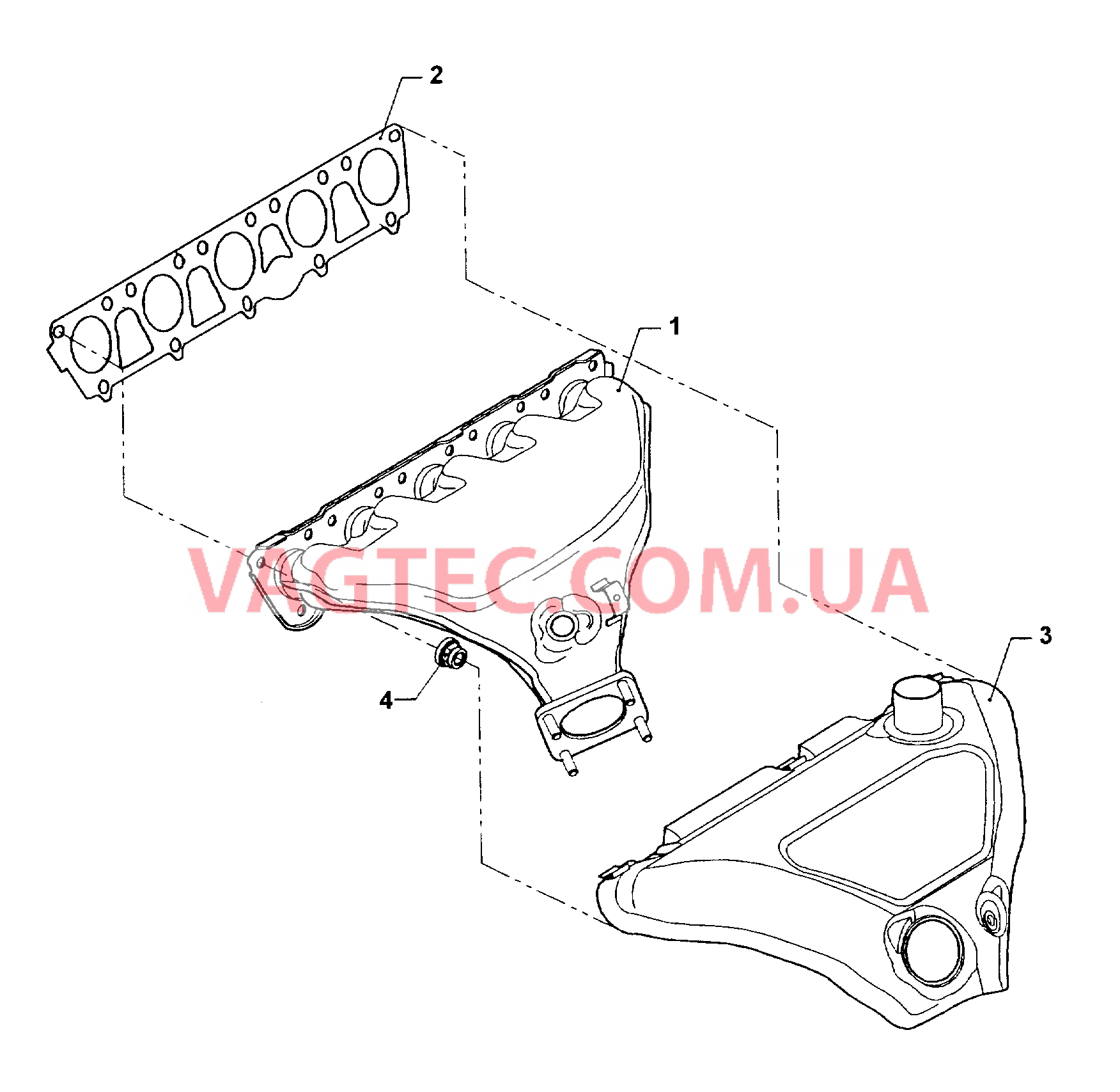 Выпускной коллектор  для VOLKSWAGEN GOLF 2009-2