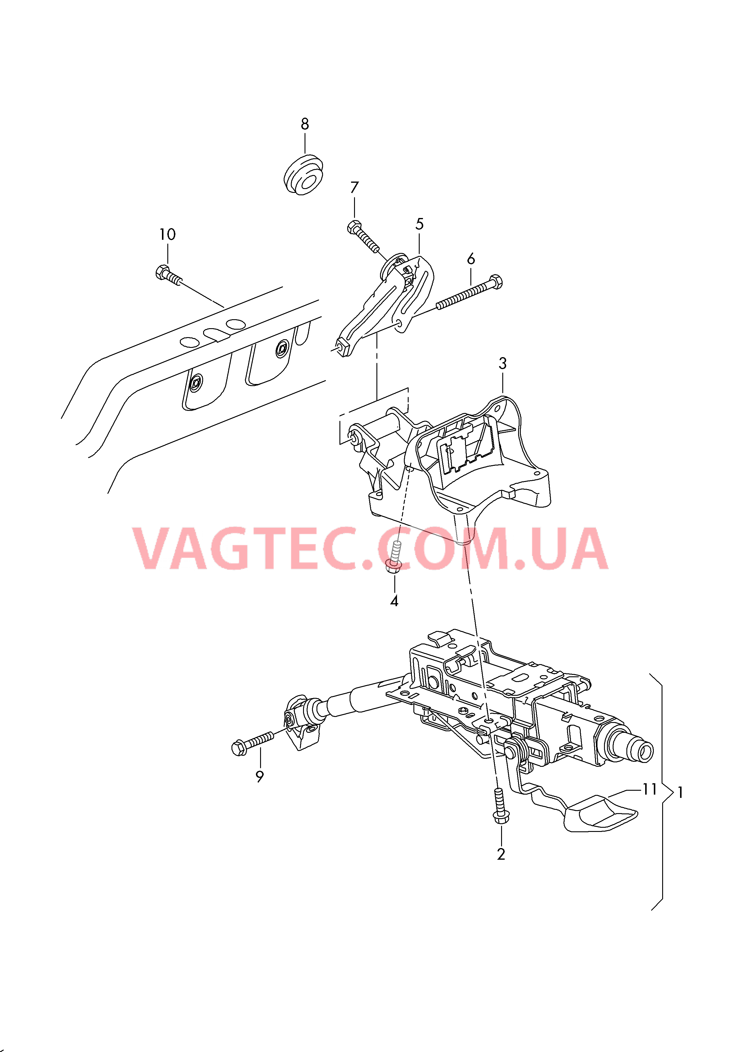 Рулевая колонка  для VOLKSWAGEN GOLF 2009-2