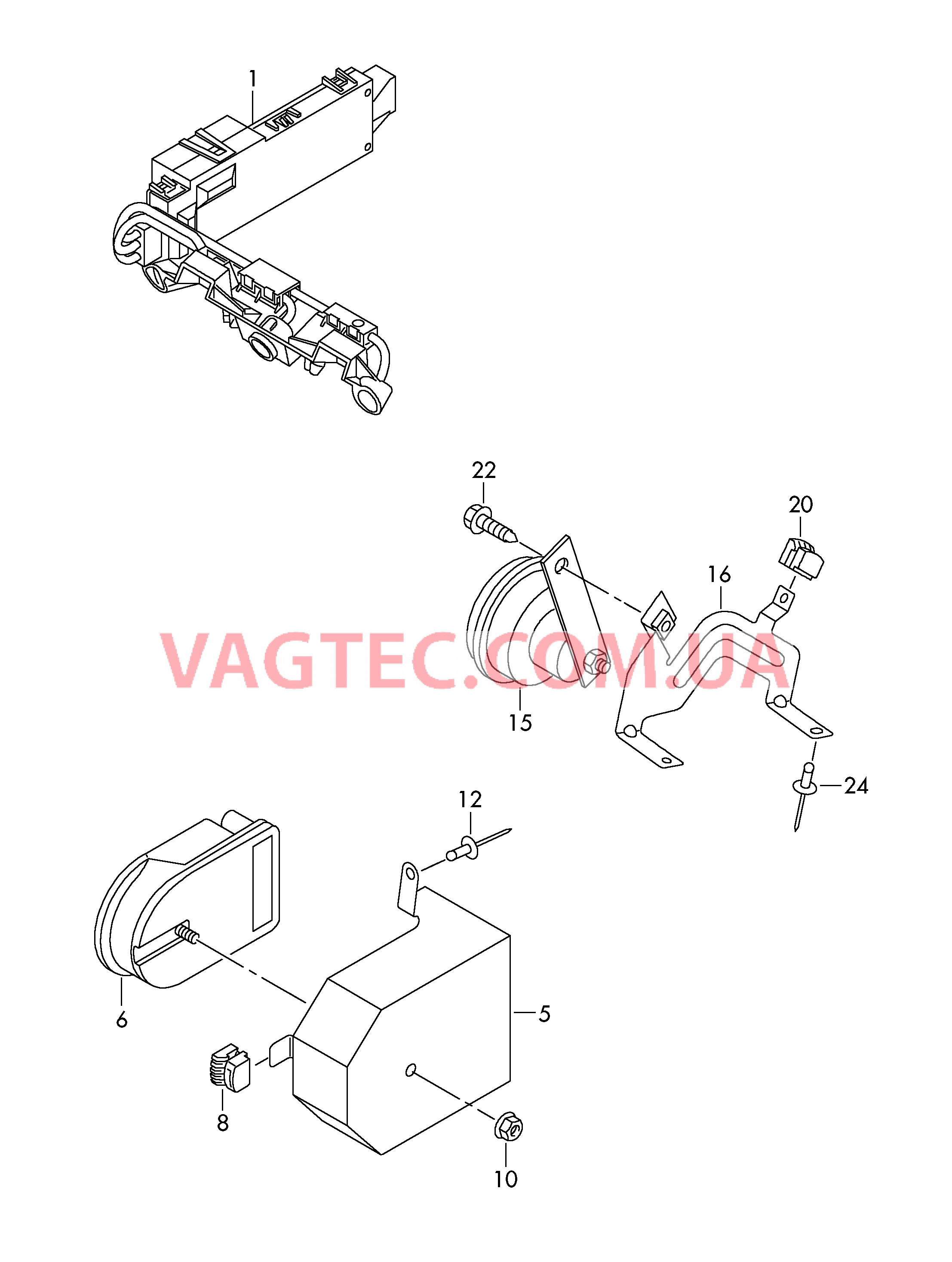 Противоугонная система  для VOLKSWAGEN GOLF 2009-2