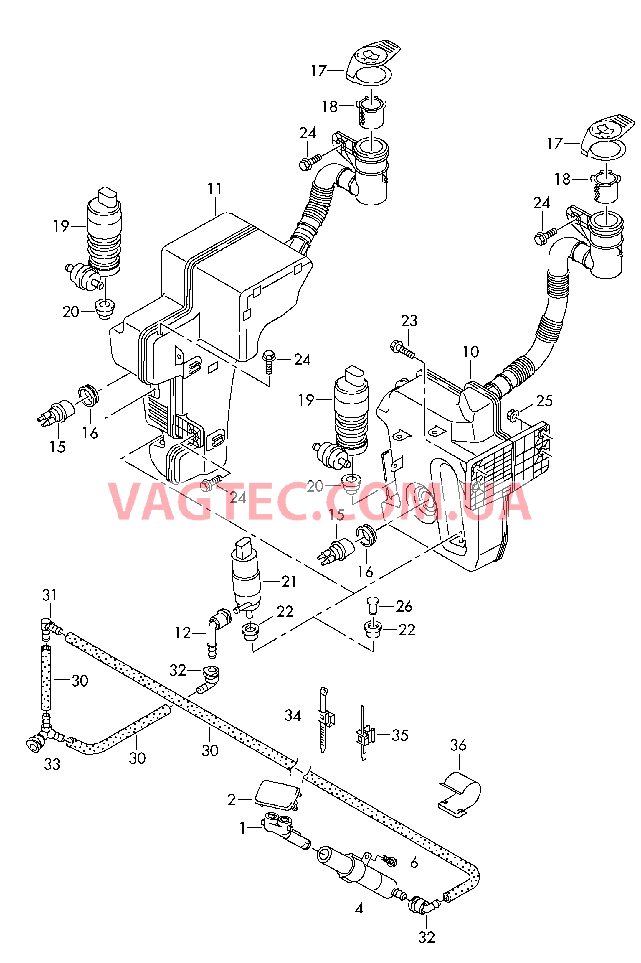 Омыватель фар  для VOLKSWAGEN Jetta 2013-1