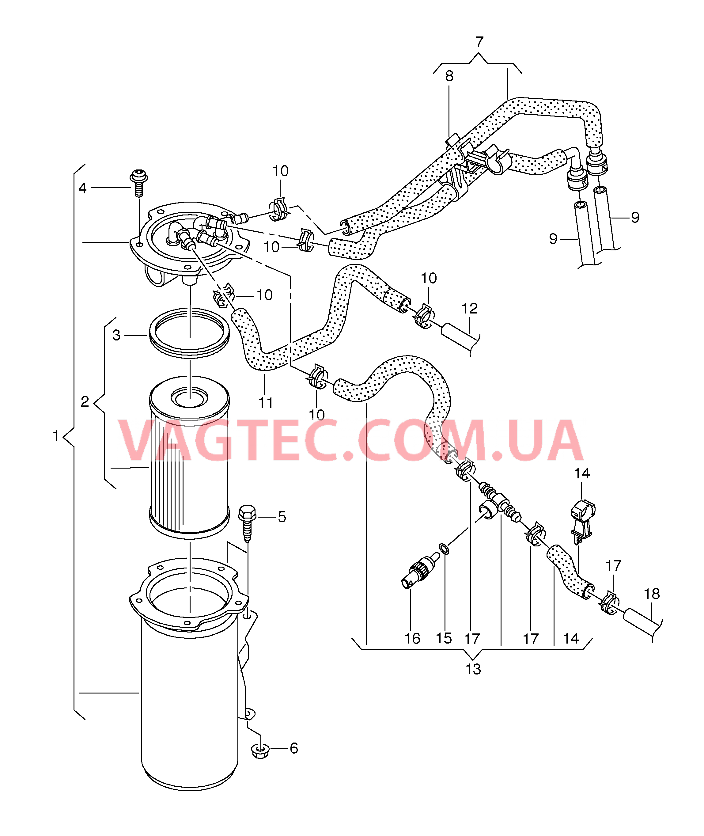 Топливный фильтр  для VOLKSWAGEN Jetta 2006-1