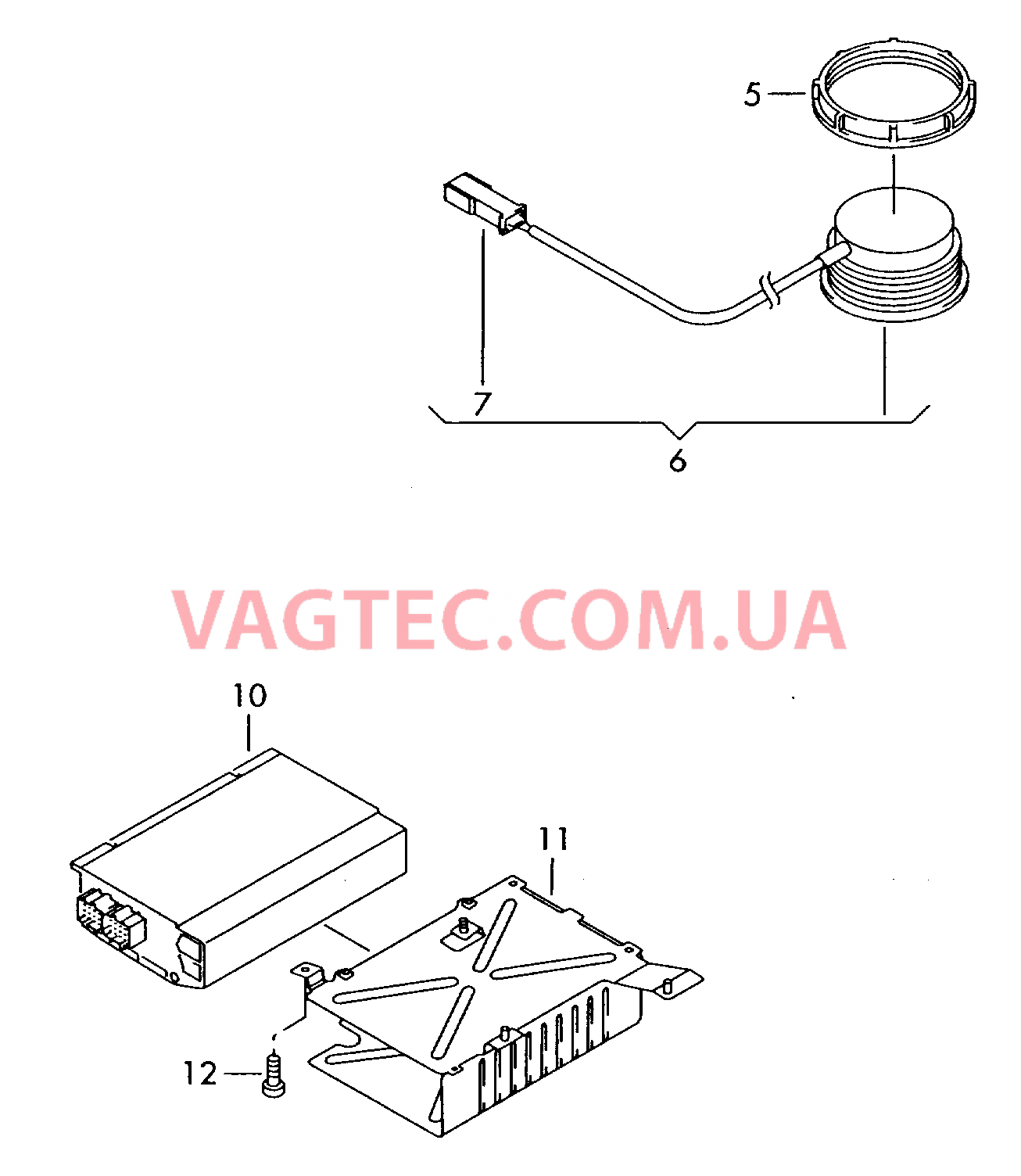 Динамик громкой/аварийн. связи для а/м со специальной защитой Усилитель для а/м с системой навигации  для VOLKSWAGEN Passat 2001