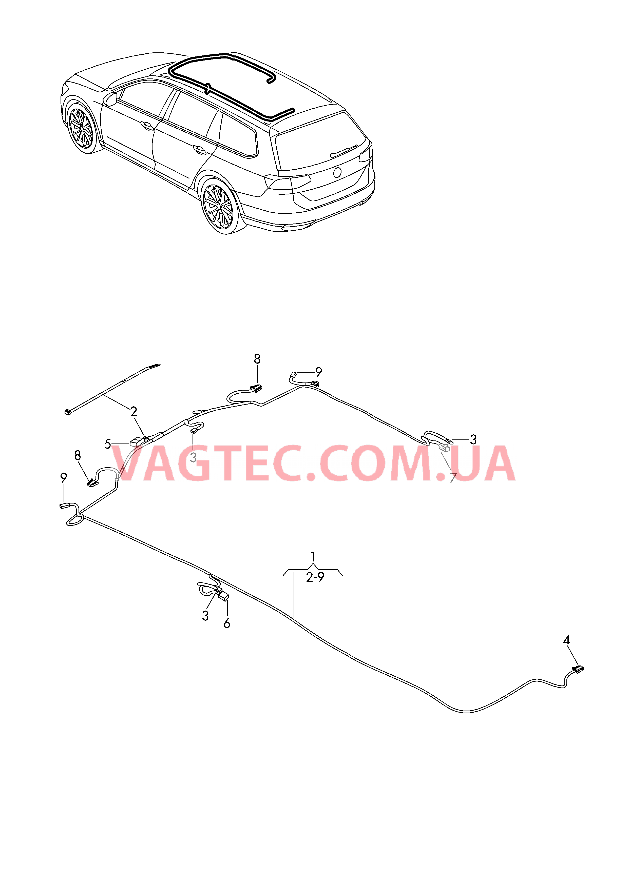 Жгут проводов крыши  для VOLKSWAGEN Passat 2017