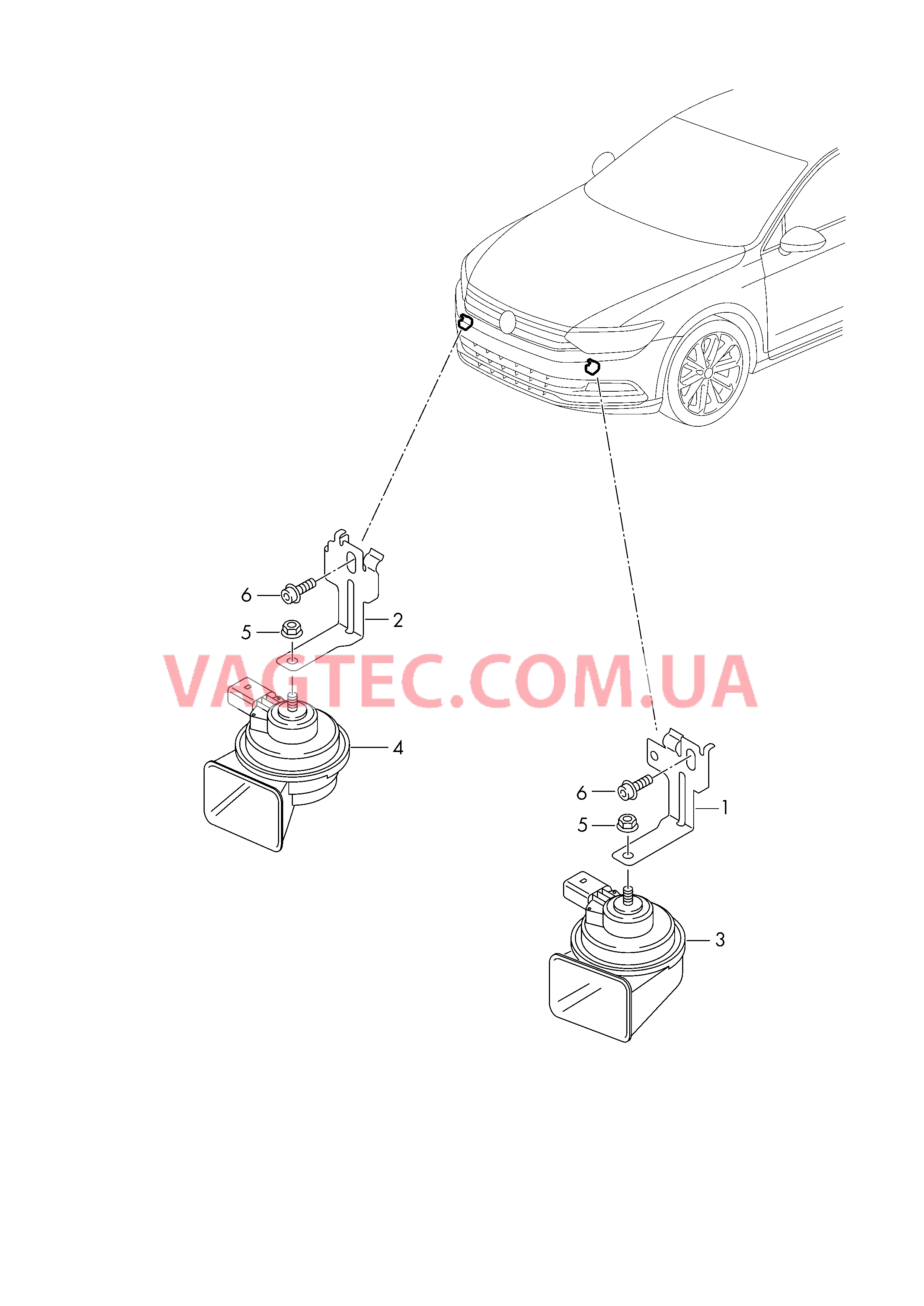 Cигнал звуковой  для VOLKSWAGEN Passat 2018-1