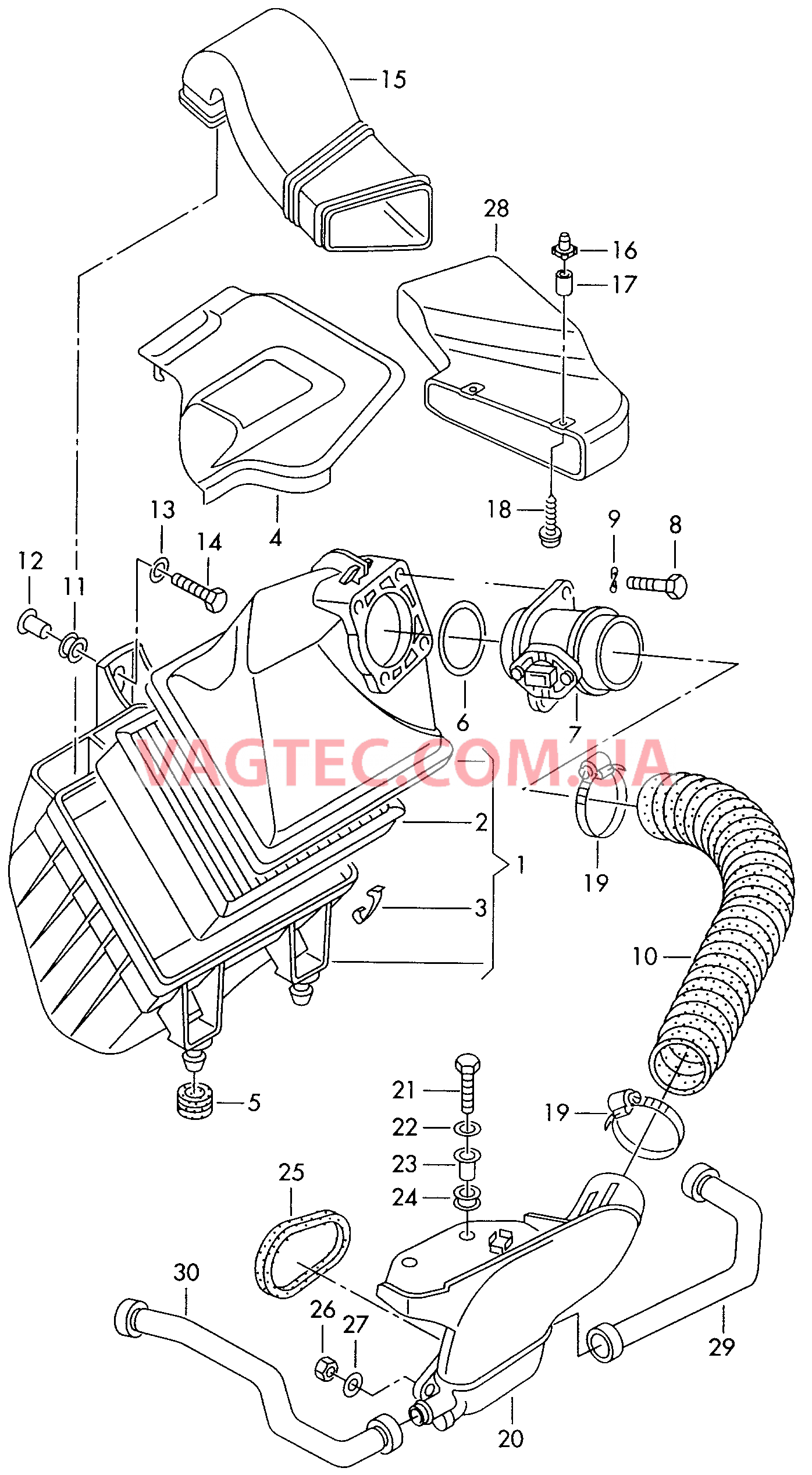 Возд. фильтр с сопутств. деталями VW РASSAT   Расходомер воздуха VW РASSAT  M             >> A..  400 000 для VOLKSWAGEN Passat 2000