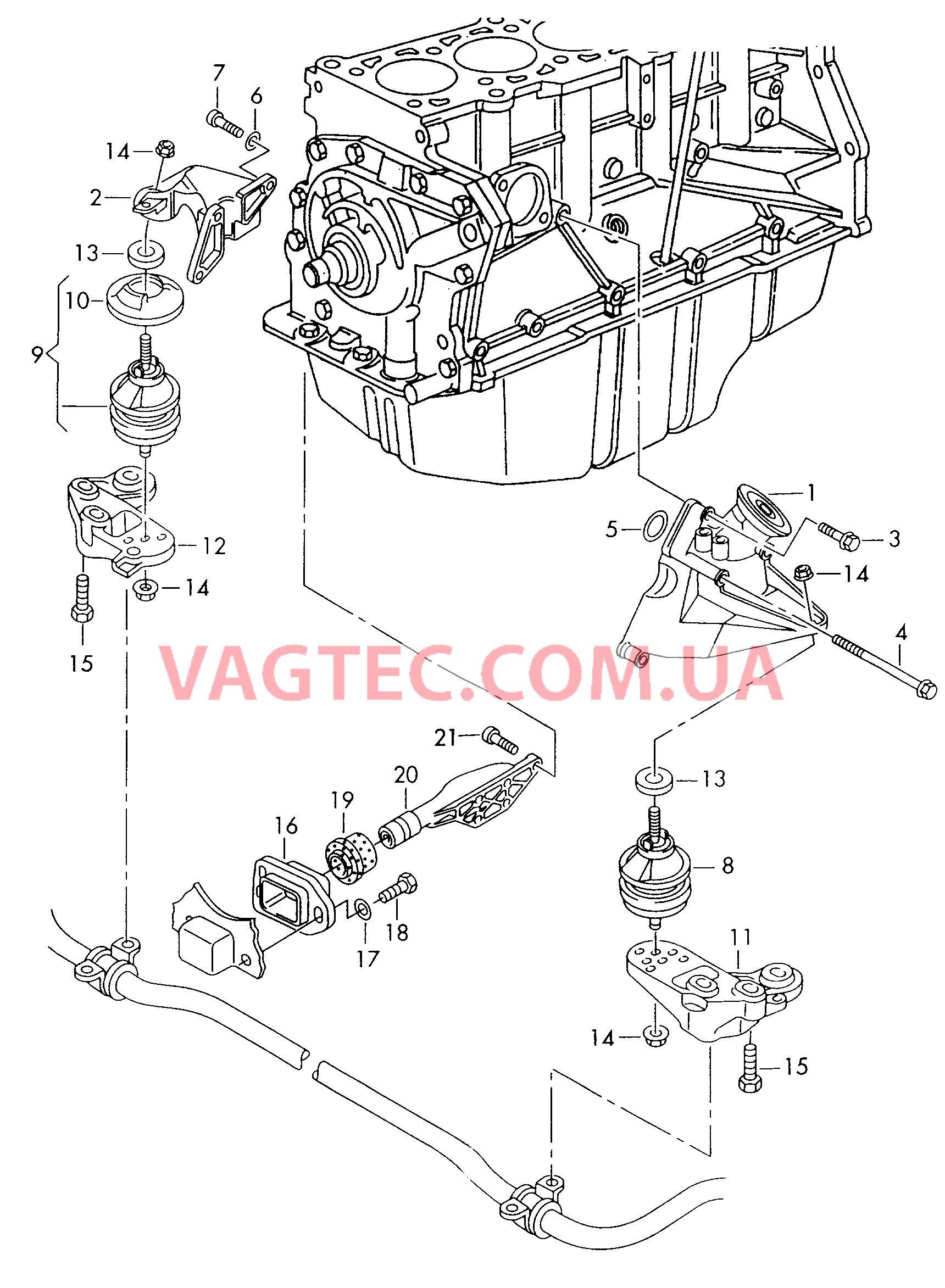 Детали крепежные для двигателя  для VOLKSWAGEN Passat 2003
