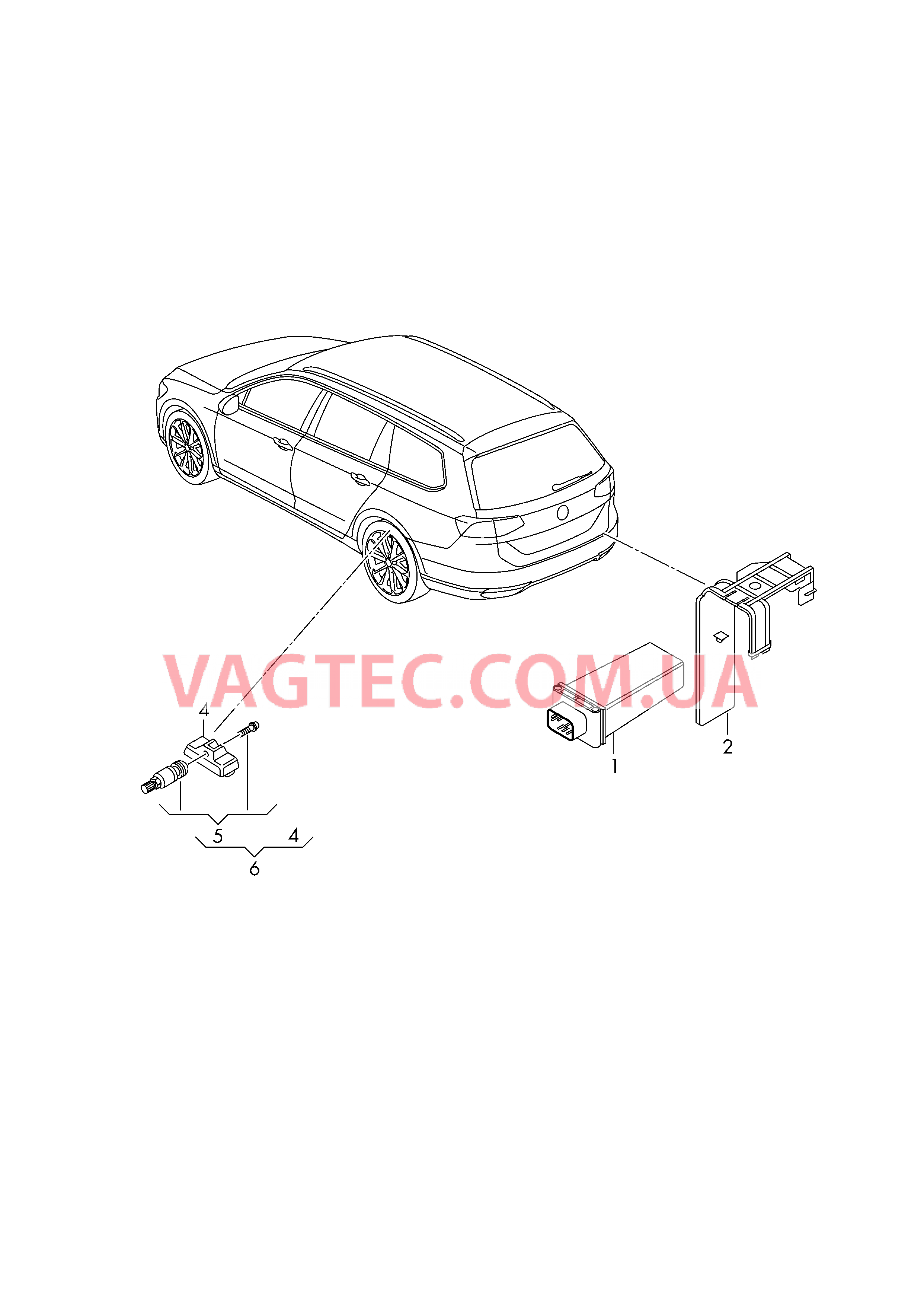 Cист. контр.давл.возд. в шинах  для VOLKSWAGEN Passat 2016