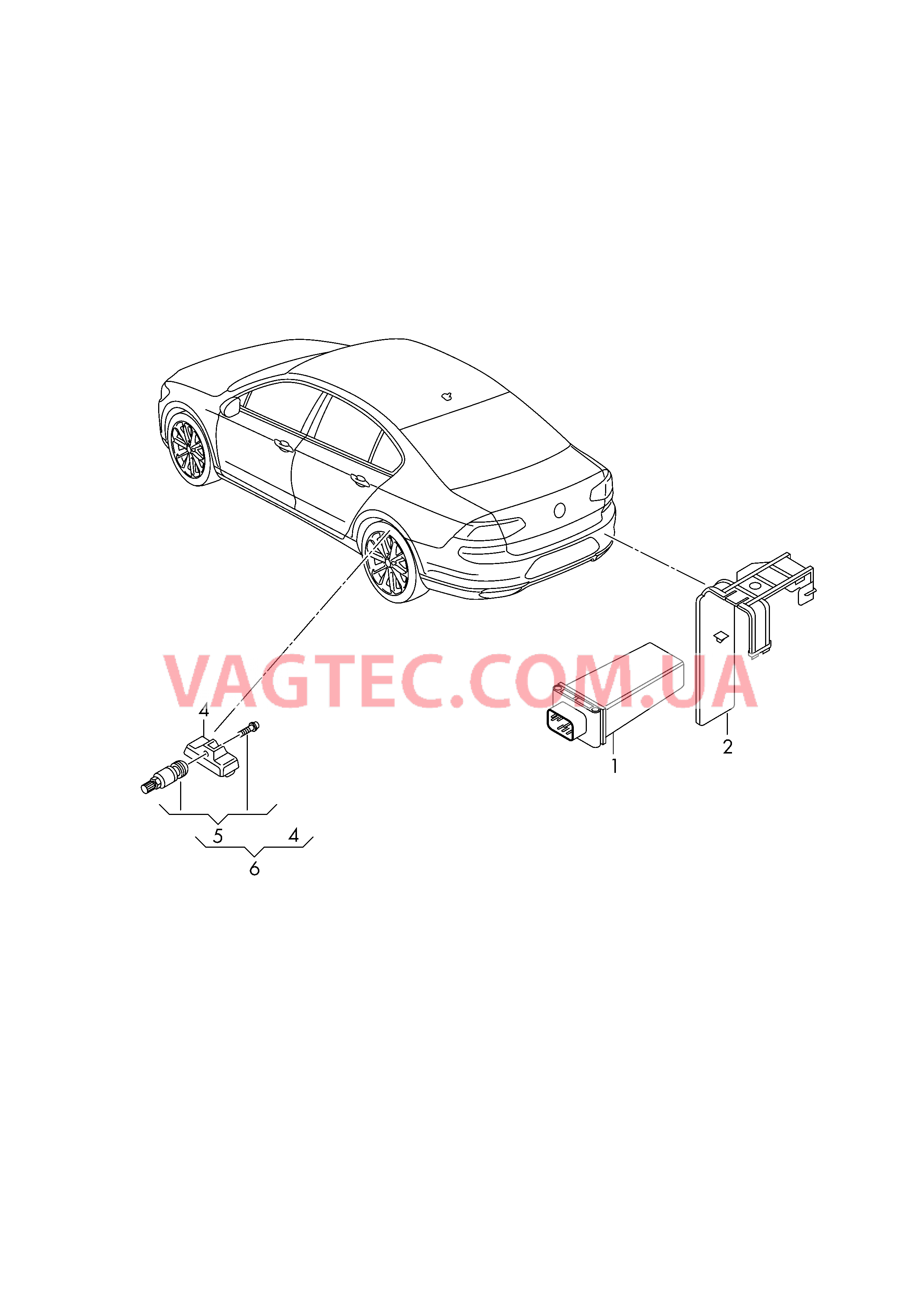 Cист. контр.давл.возд. в шинах  для VOLKSWAGEN Passat 2015-2