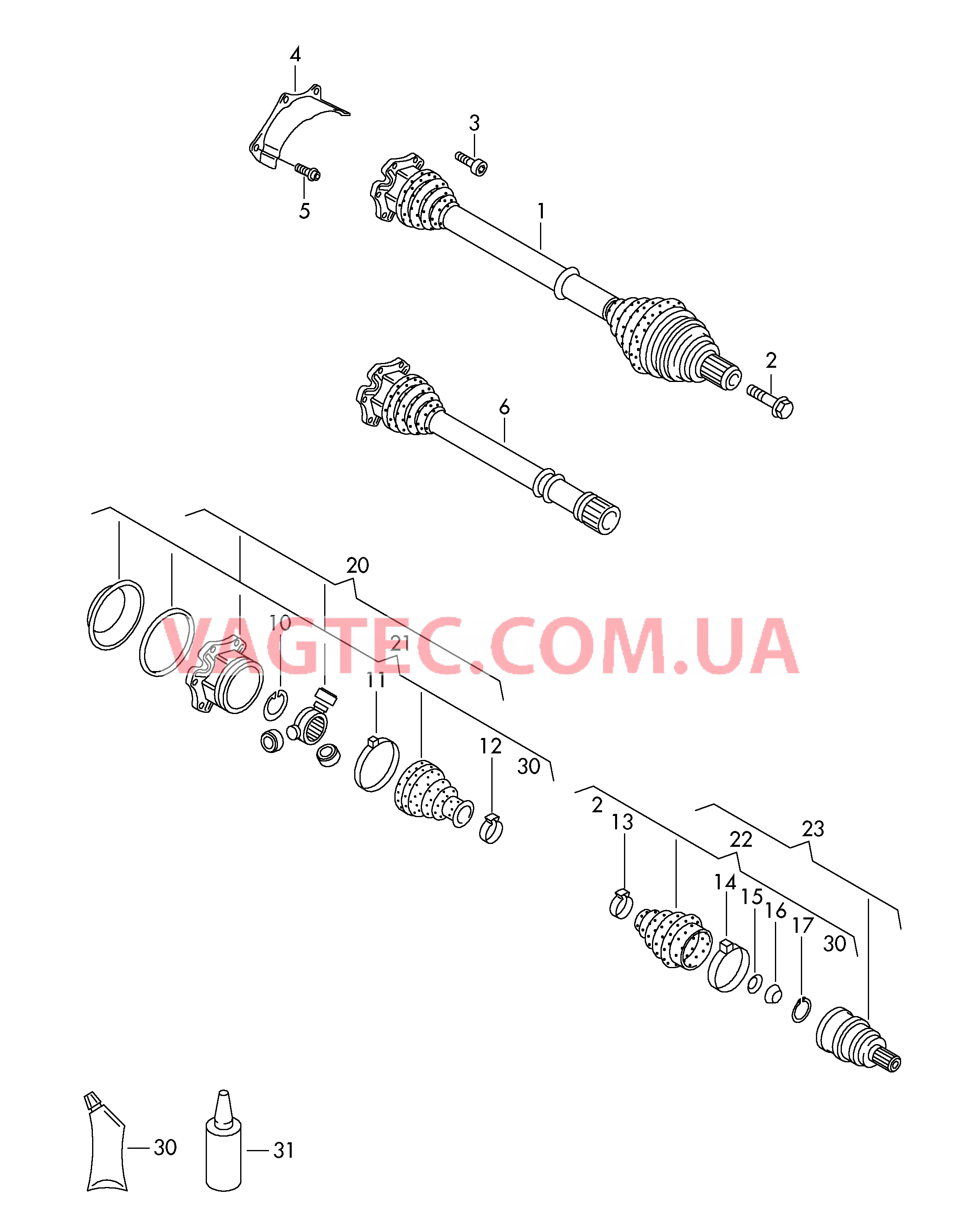 Приводной вал для АКП  для VOLKSWAGEN Sharan 2000