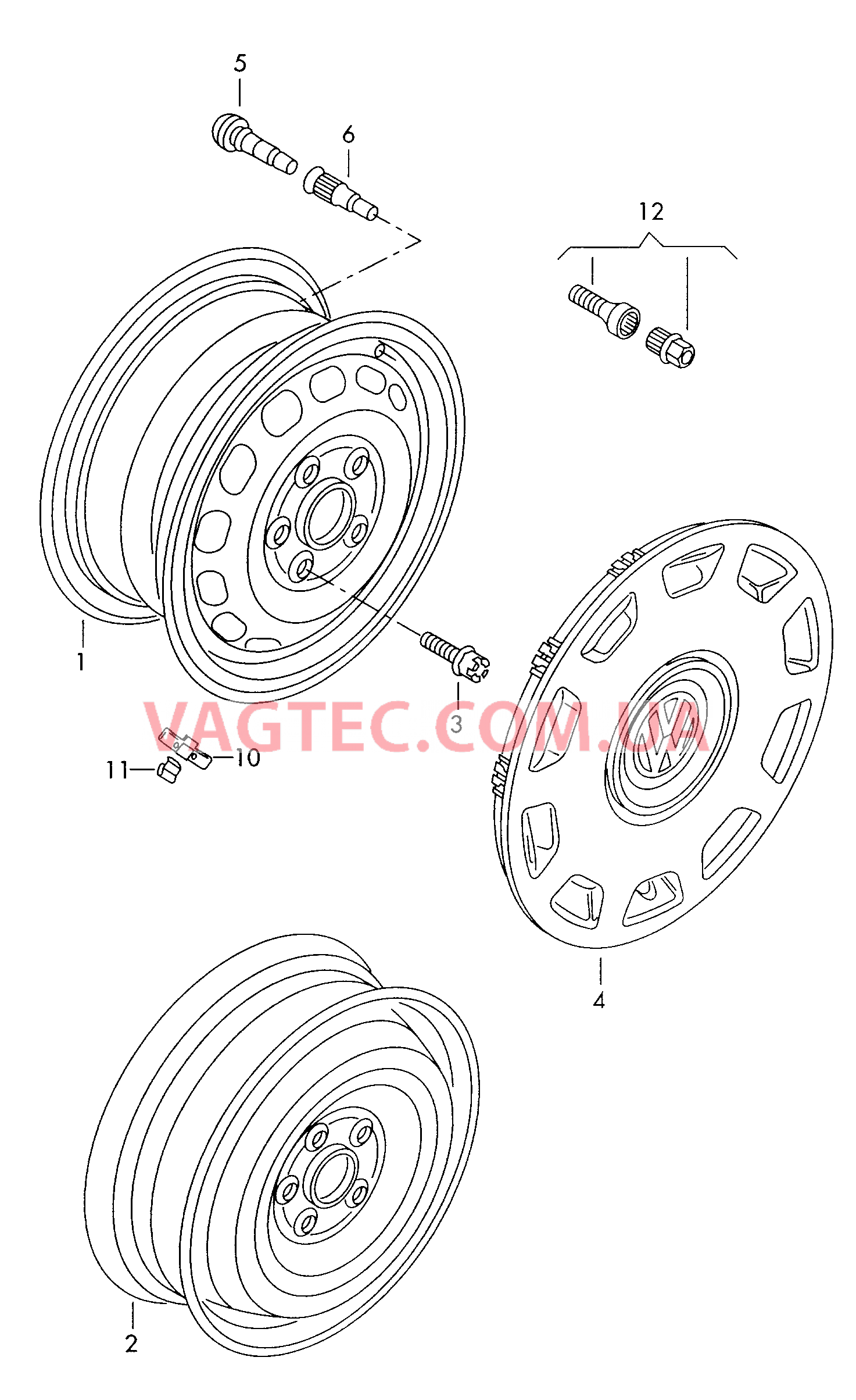 Стальной диск VW РASSAT   для VOLKSWAGEN Passat 2000