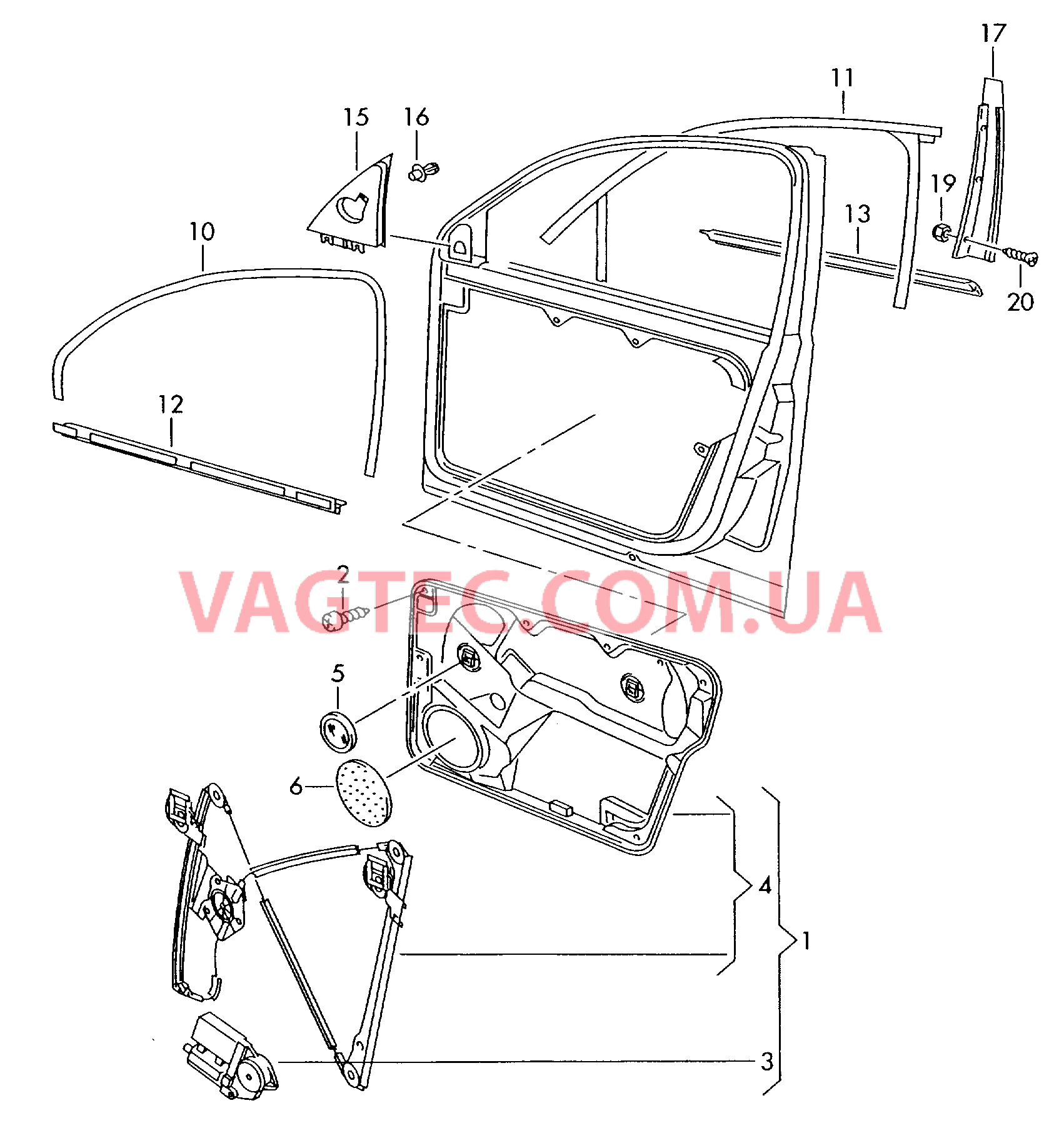 Cтеклоподъемник, направляющие, уплотнитель для двери VW РASSAT    Накладка для двери VW РASSAT   для VOLKSWAGEN Passat 2000